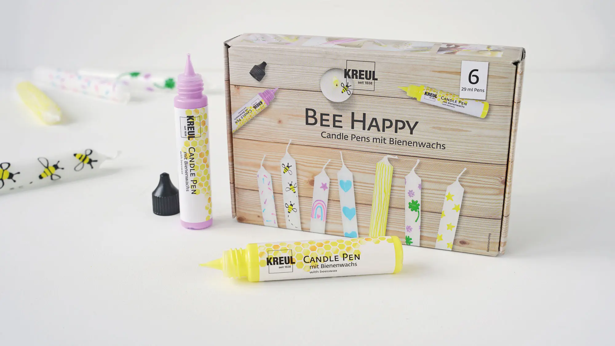 Kreul Candle Pen Bee Happy 6er Set