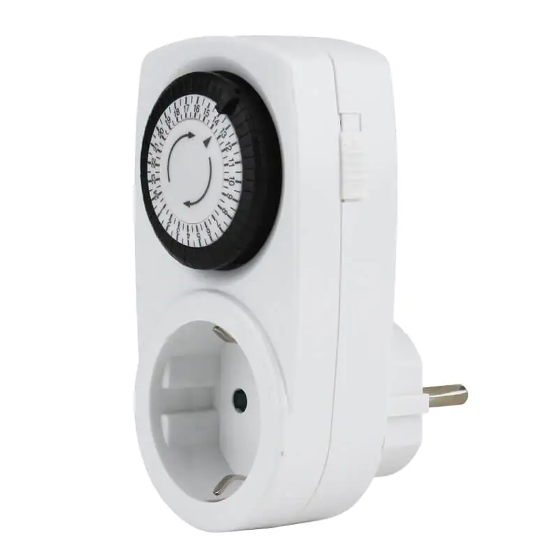 Tageszeitschaltuhr analog, mini, für innen, weiß