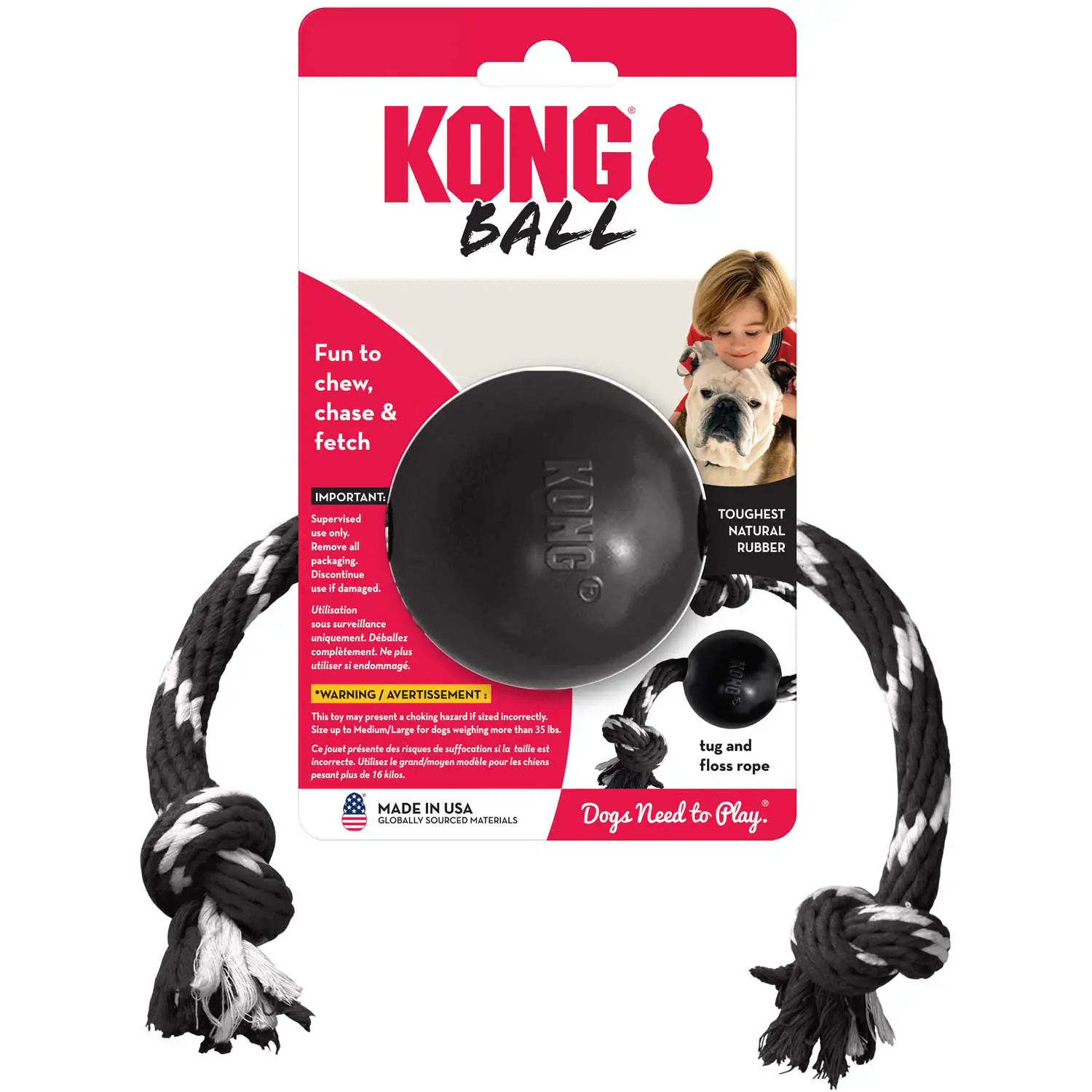 Kong Hundespielzeug Extreme 8,5 cm schwarz