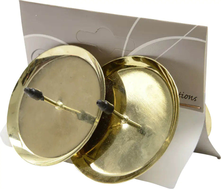 Kaemingk Metall-Adventskerzenhalter Ø 6 cm hellgold - 4 Stück