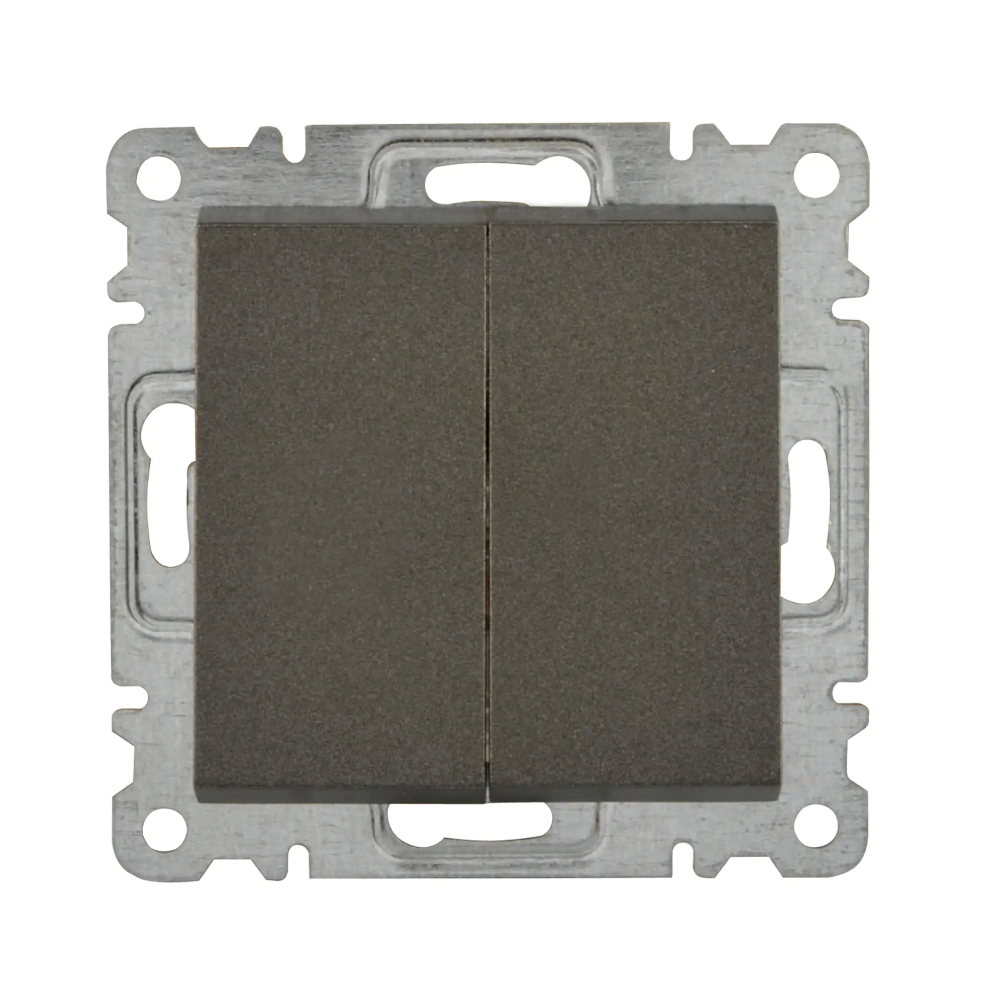 Unitec Doppel-Wechselschalter anthrazit, Serie Karea Unitec Doppel-Wechselschalter anthrazit, Serie Karea