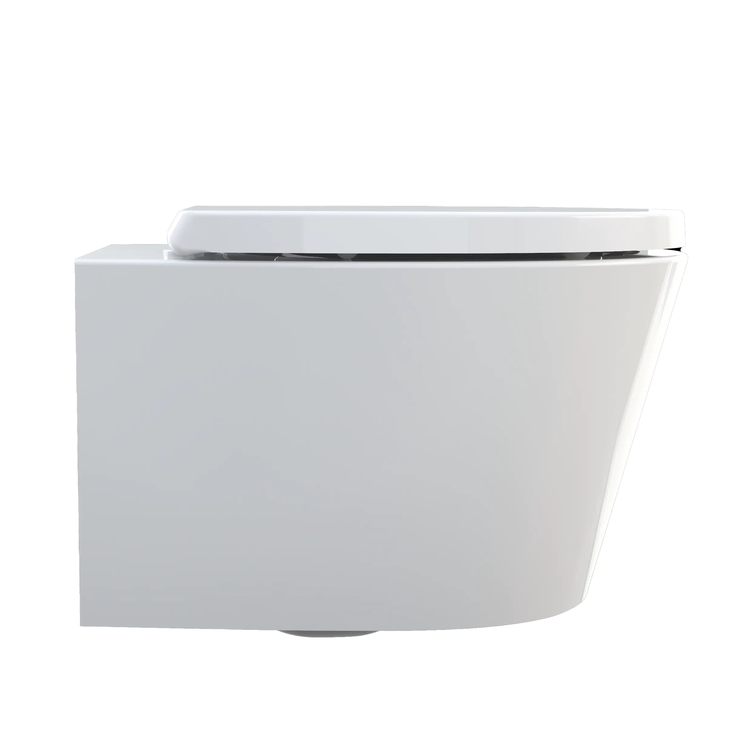 Primaster Wand WC spülrandlos Lorsa Tiefspüler weiß inkl. WC Sitz 