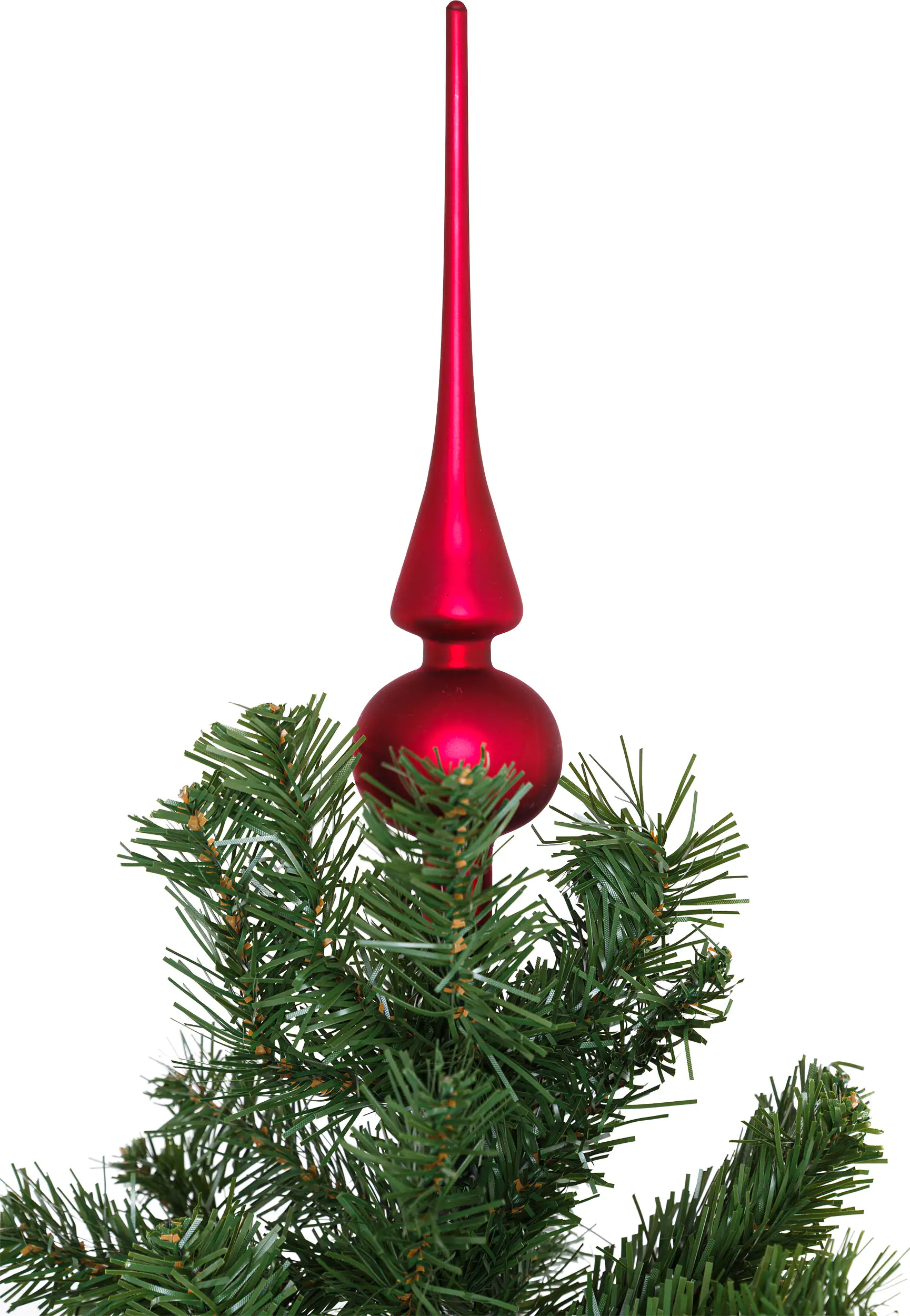 2076601538363_03 TrendLine Christbaumspitze aus Glas 26 cm ochsenblut mattiert