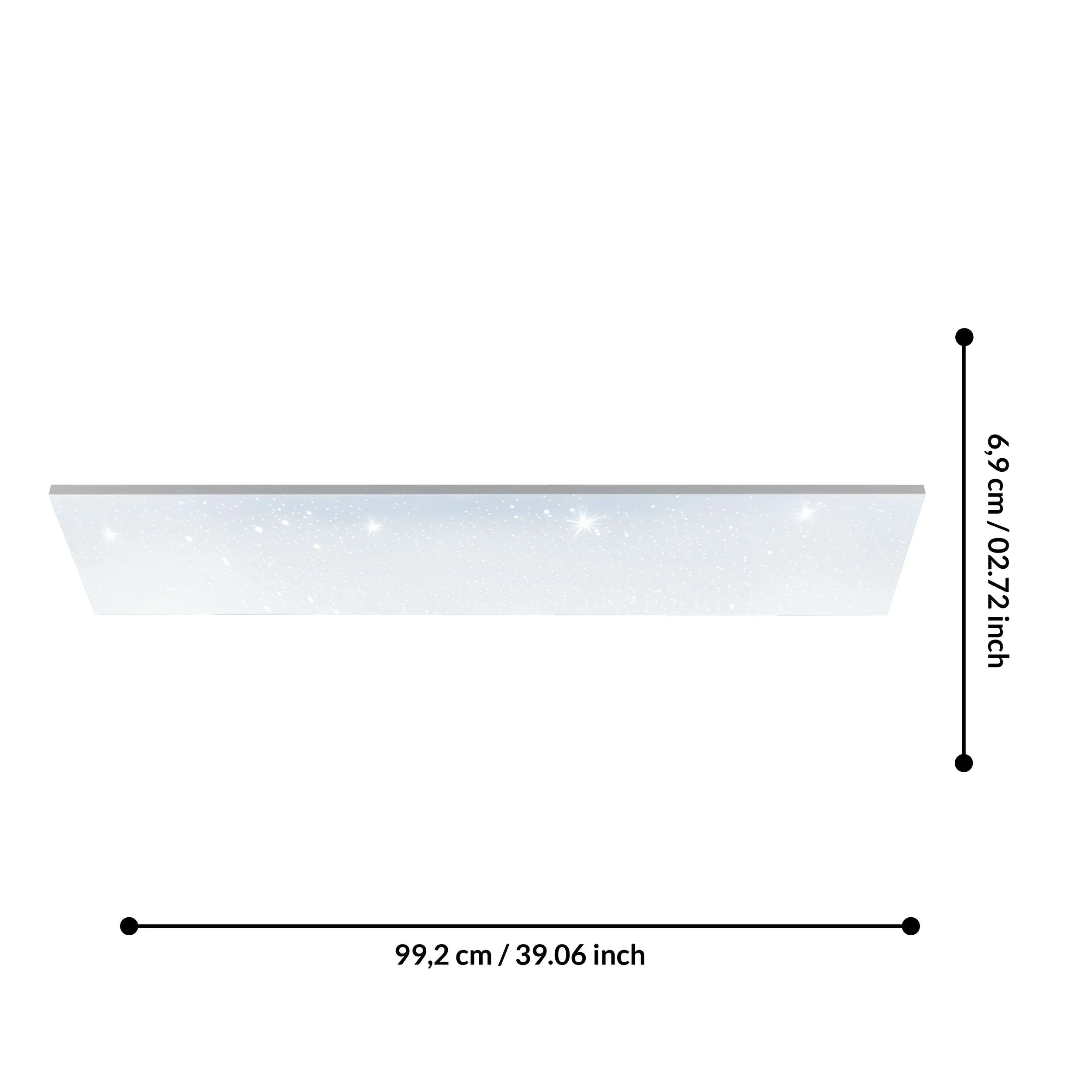 Eglo LED Deckenleuchte Calemar-S weiß 99,2 x 24,2 cm mit Kristalleffekt  Eglo LED Deckenleuchte Calemar-S weiß 99,2 x 24,2 cm mit Kristalleffekt
