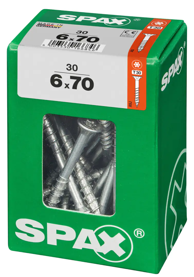 Spax Universalschrauben 6.0 x 70 mm TX 30 - 30 Stk.