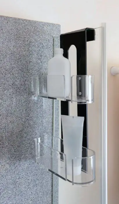 Primaster Hängeduschkorb Acryl 2 Ablagen schwarz Primaster Hängeduschkorb Acryl 2 Ablagen schwarz