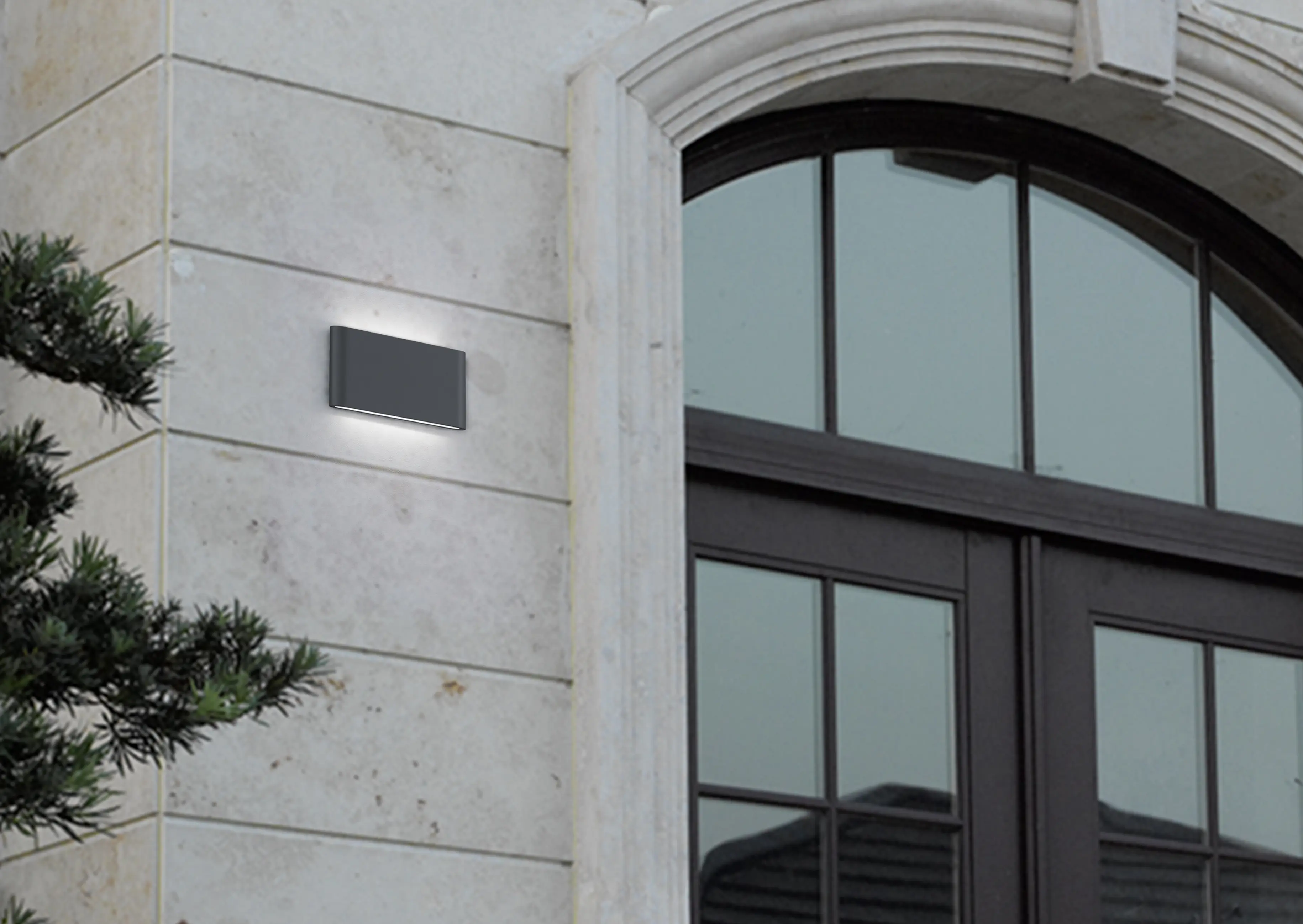 Trio Leuchten LED Außen-Wandleuchte Thames II anthrazit Up- & Downlight