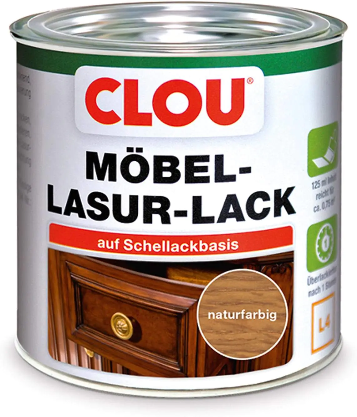 Clou Möbel Lack L4 125 ml naturfarbig Clou Möbel Lack L4 125 ml naturfarbig