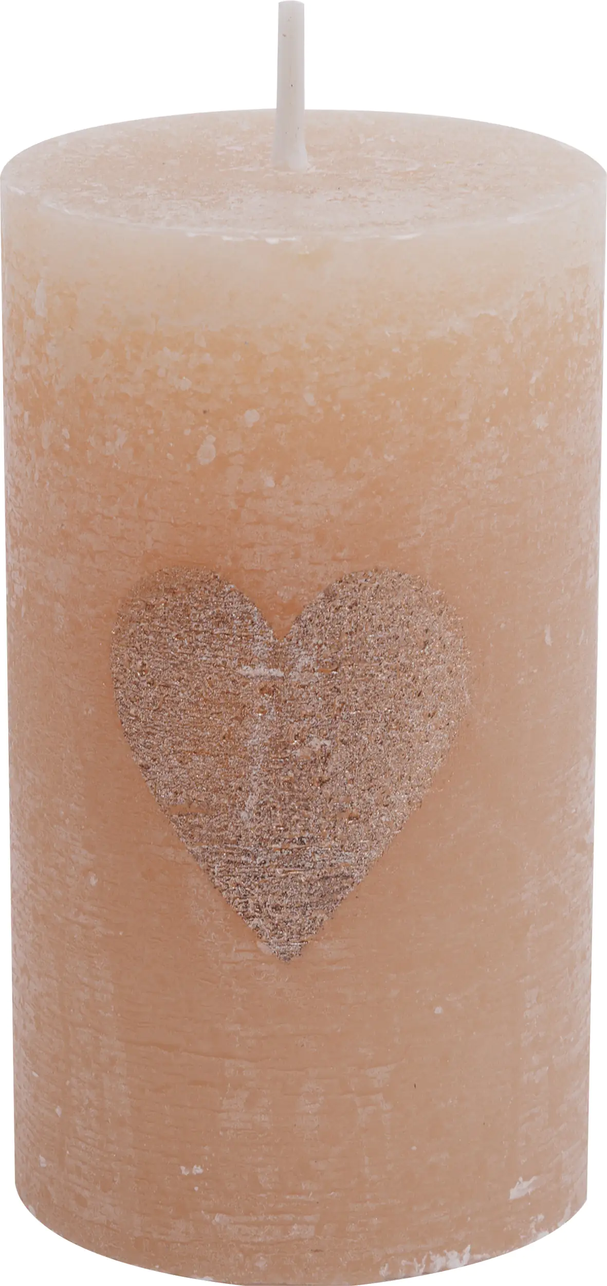 House of Rustic Kerze hellbraun mit glänzendem mocca Herz Ø 6,8 x 12 cm House of Rustic Kerze hellbraun mit glänzendem mocca Herz Ø 6,8 x 12 cm