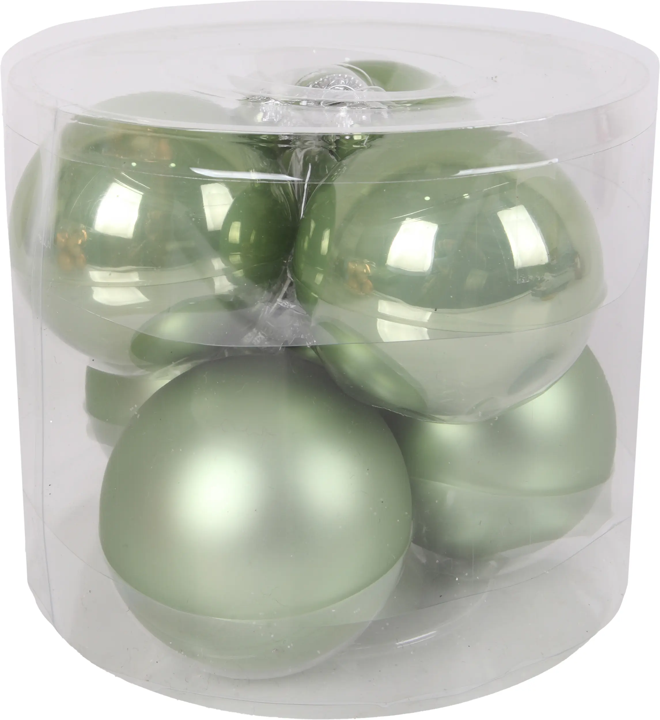 TrendLine Weihnachtskugeln aus Glas Ø 8 cm light green 6 Stück TrendLine Weihnachtskugeln aus Glas Ø 8 cm light green 6 Stück
