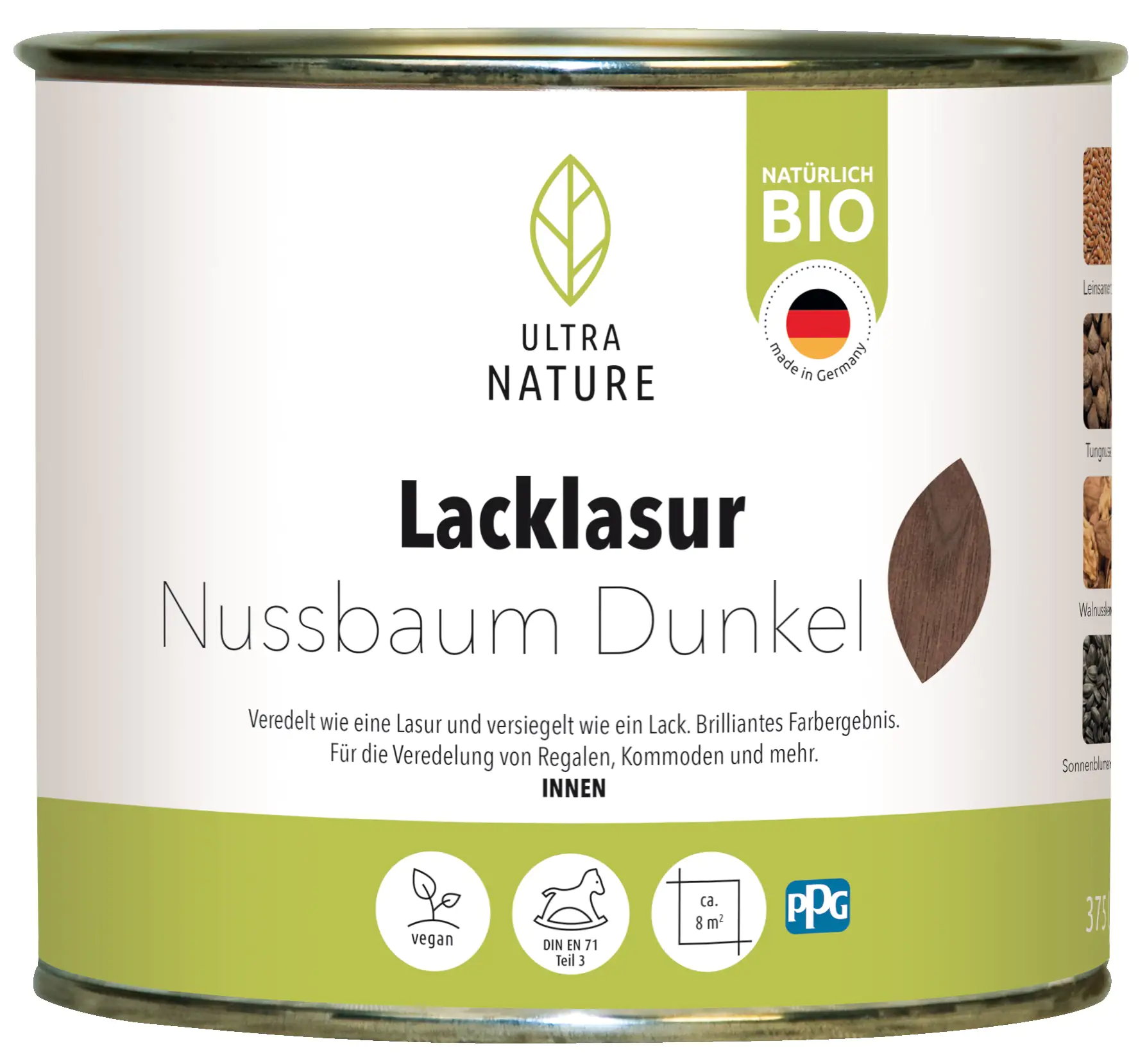 Ultra Nature Lacklasur 375 ml nussbaum dunkel