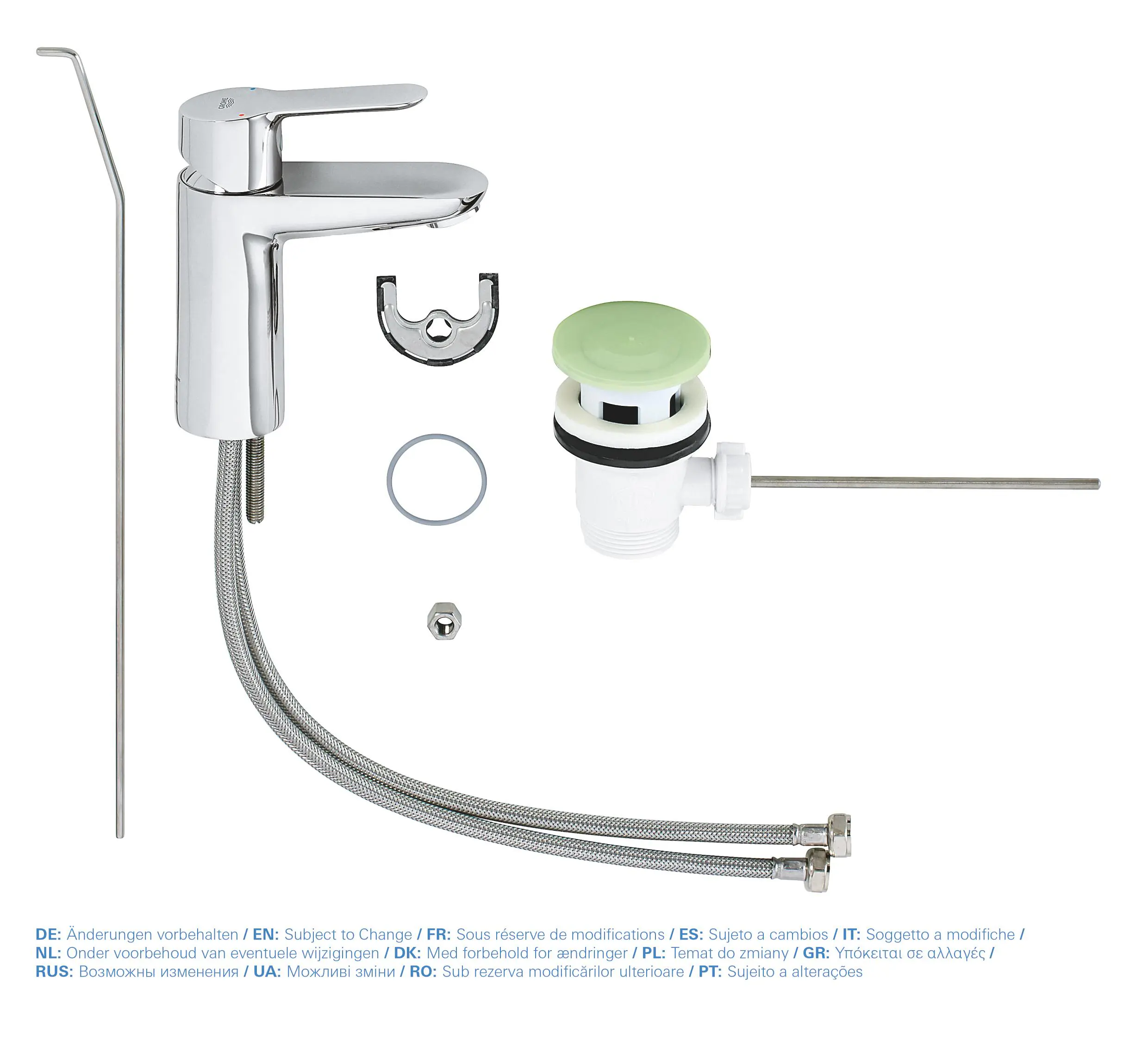 Grohe Waschtischarmatur BauEdge verchromt