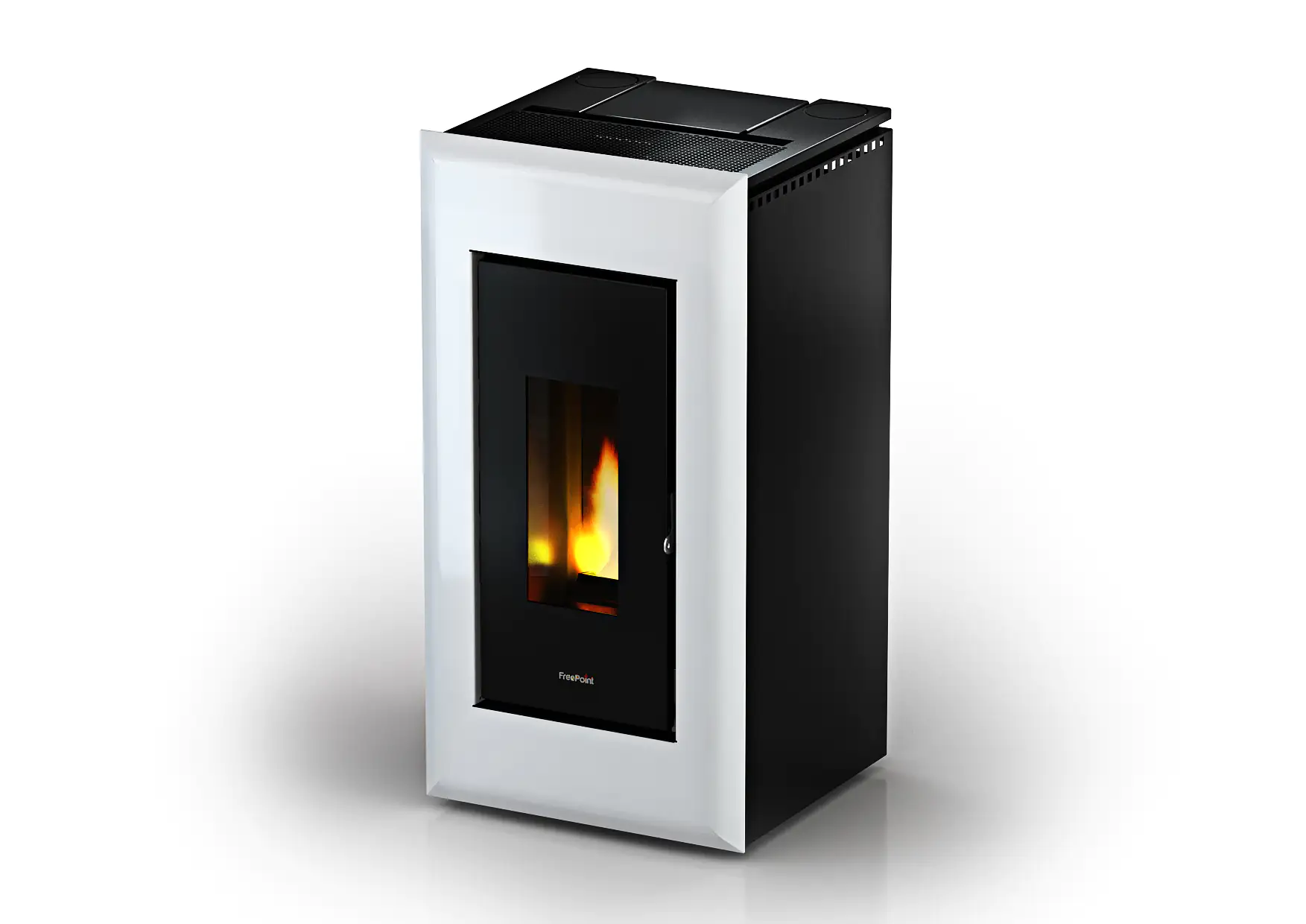 FreePoint Pelletofen VEGA Stahl10,5 kWschwarz-weiß FreePoint Pelletofen VEGA Stahl10,5 kWschwarz-weiß