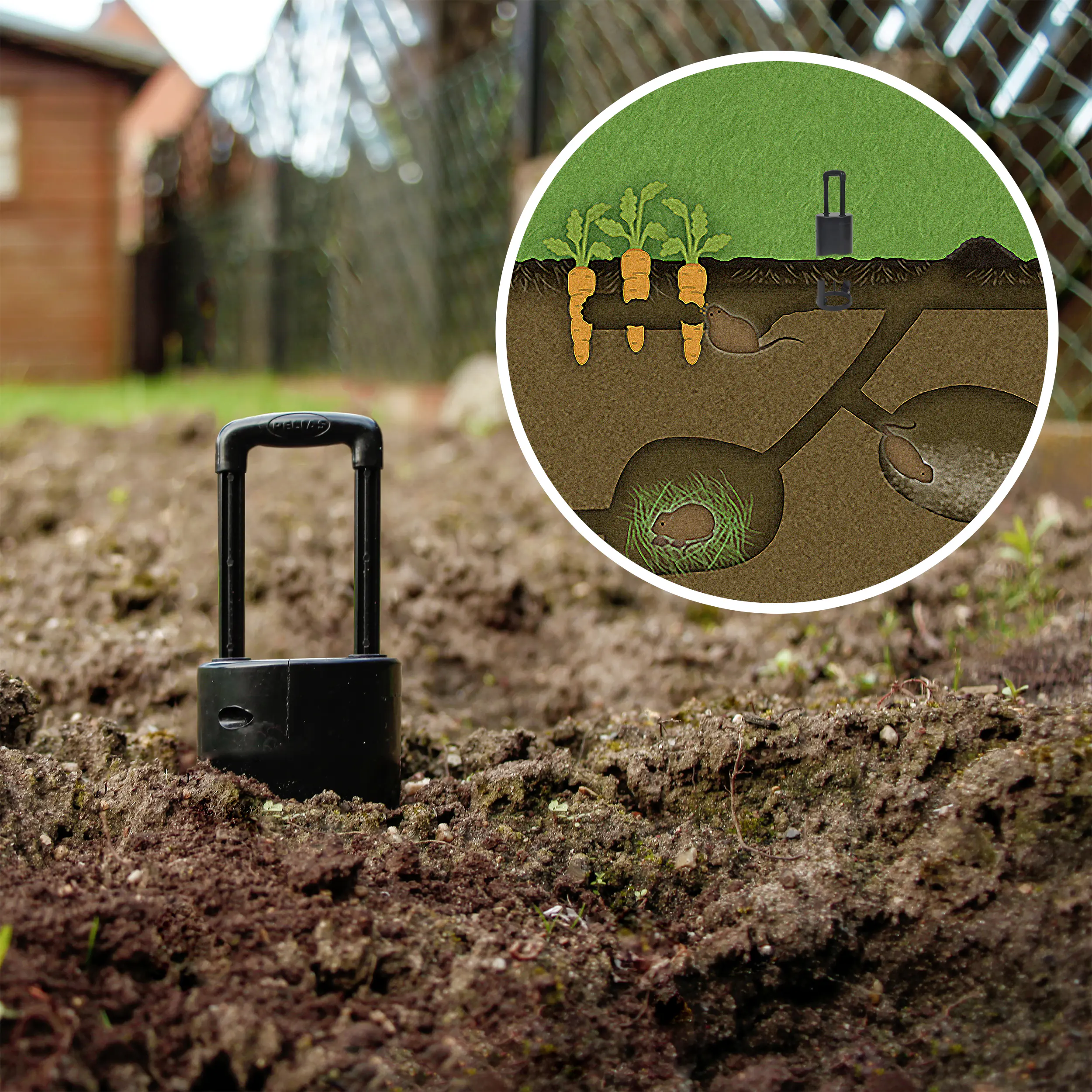 Gardigo Wühlmauszange Kunststoff Wiederverendbar