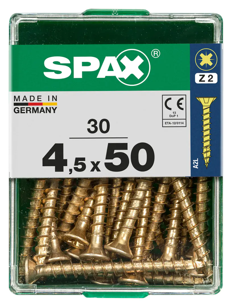 Spax Universalschrauben 4.5 x 50 mm PZ 2 - 30 Stk.