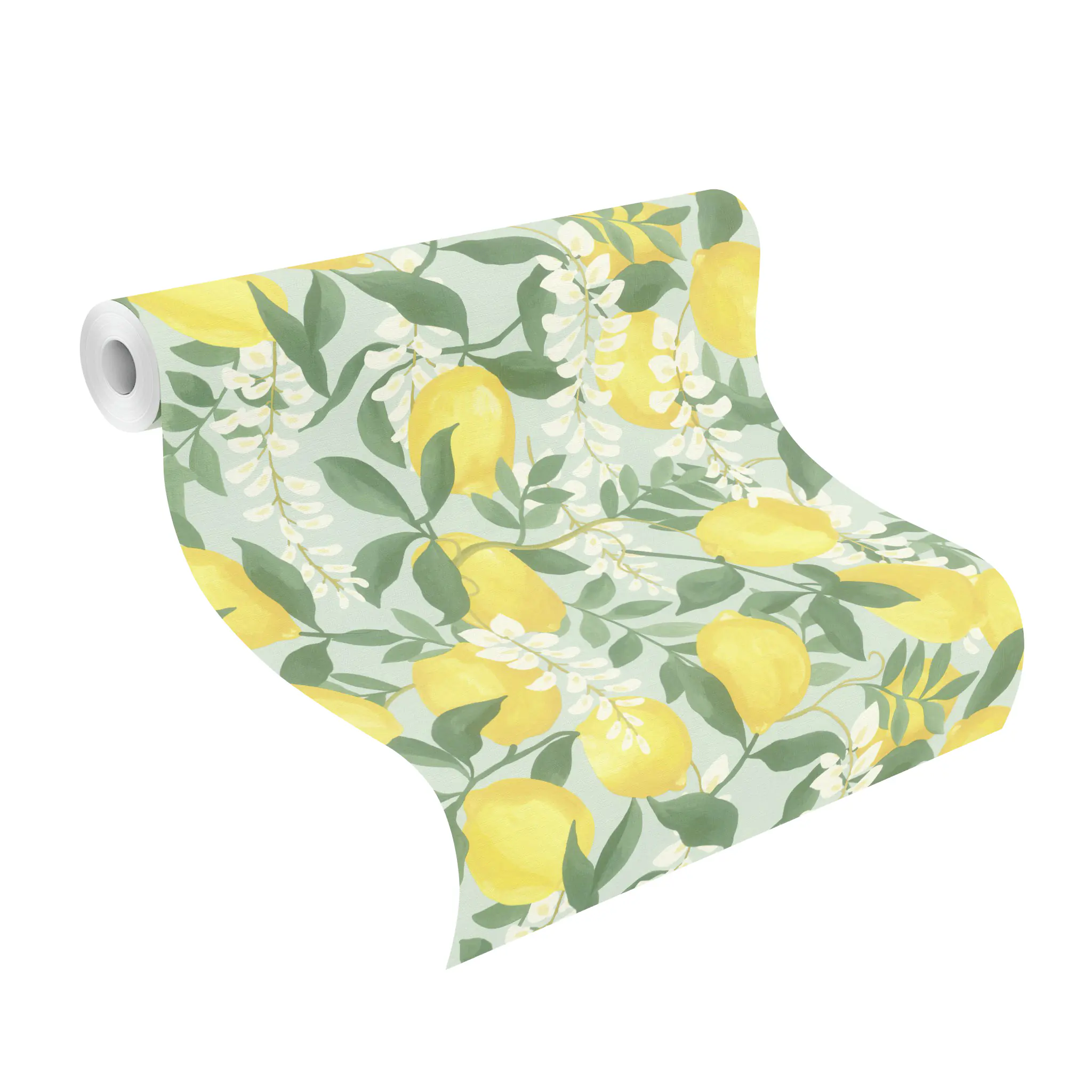 Tesa x Rasch selbstklebende Tapete Portofino Zitronen gelb grün 6 x 0,53 m 