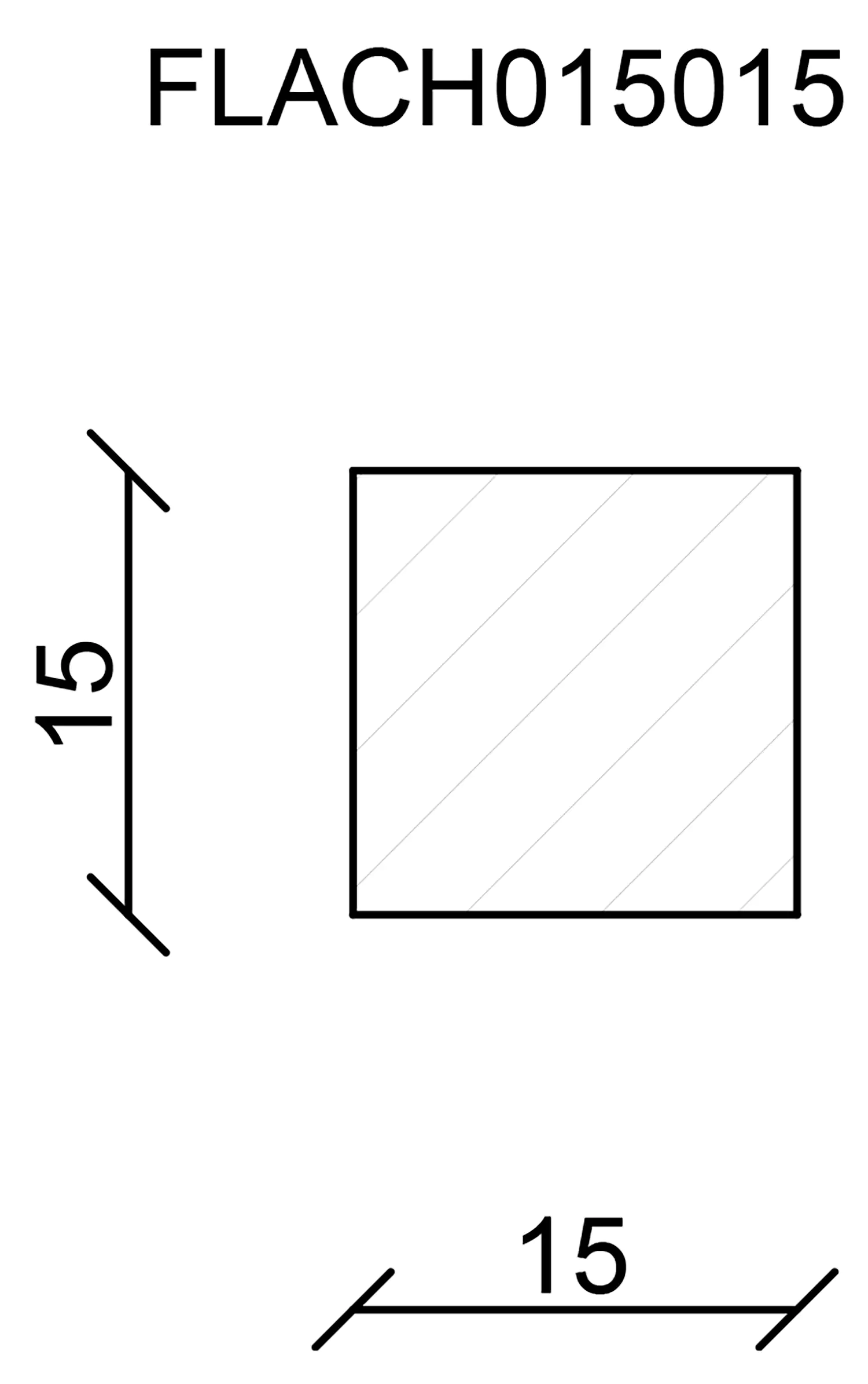 FN Neuhofer Flachleiste 95 cm 15 x 15 mm Buche