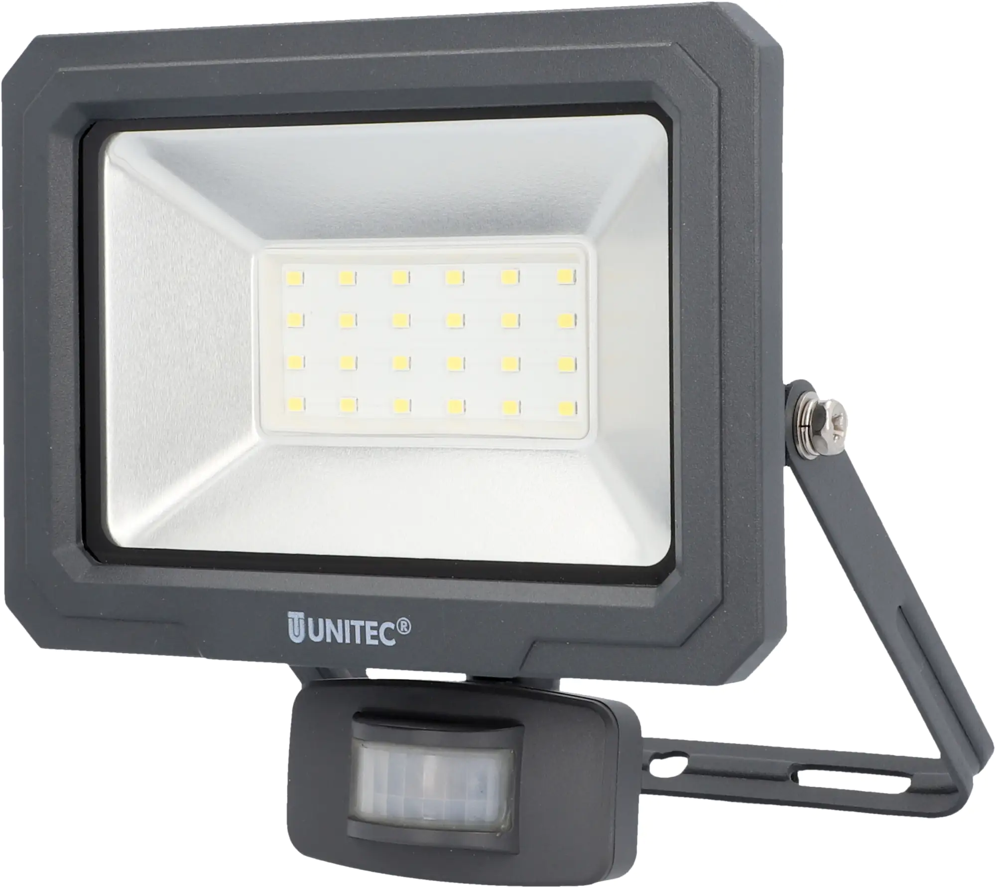 UniTec LED Strahler anthrazit mit Bewegungsmelder 21 W 2550 lm UniTec LED Strahler anthrazit mit Bewegungsmelder 21 W 2550 lm
