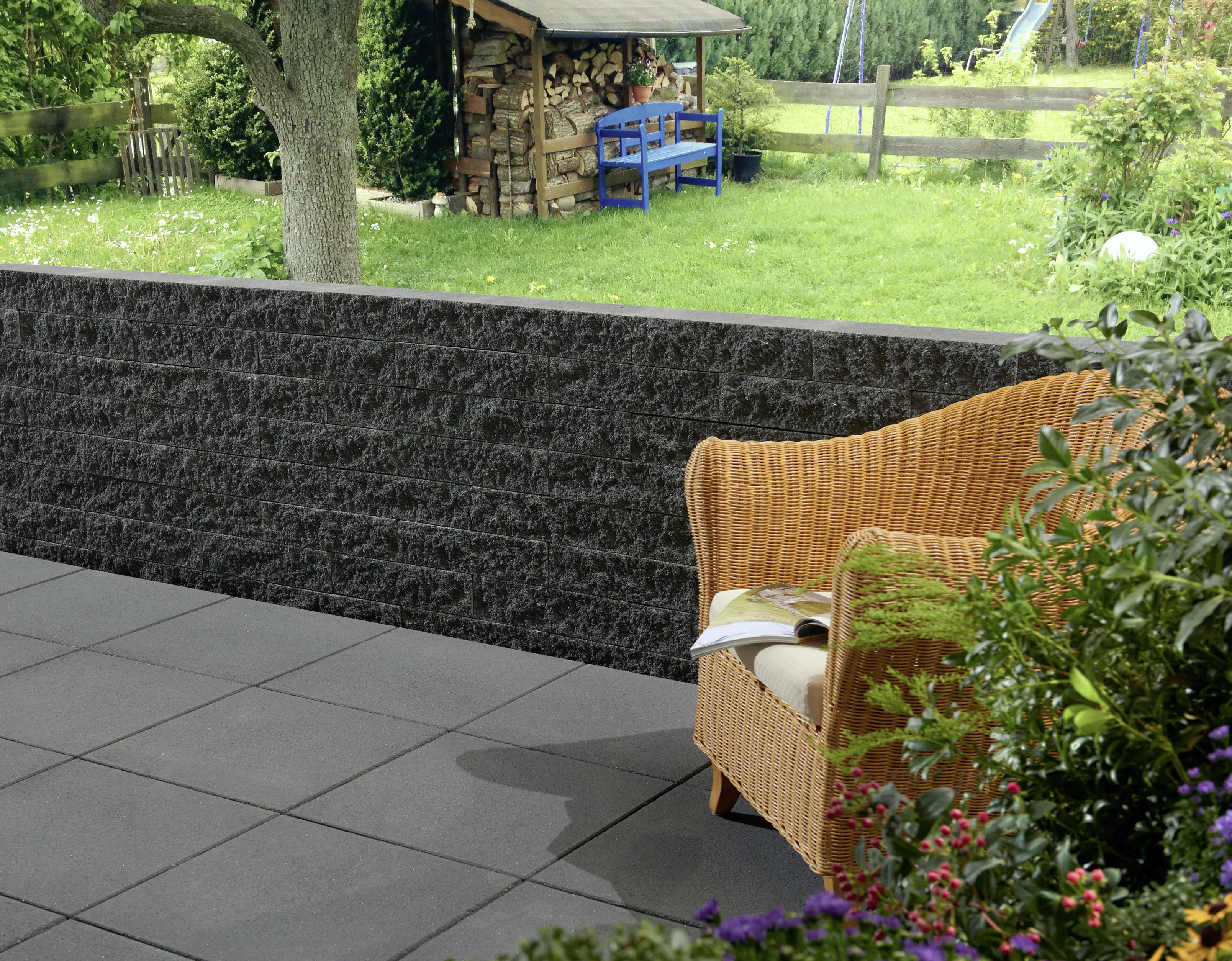 4024991838127_2234299 Kann Mauerstein Montania 40 x 15 x 10 cm graphit
