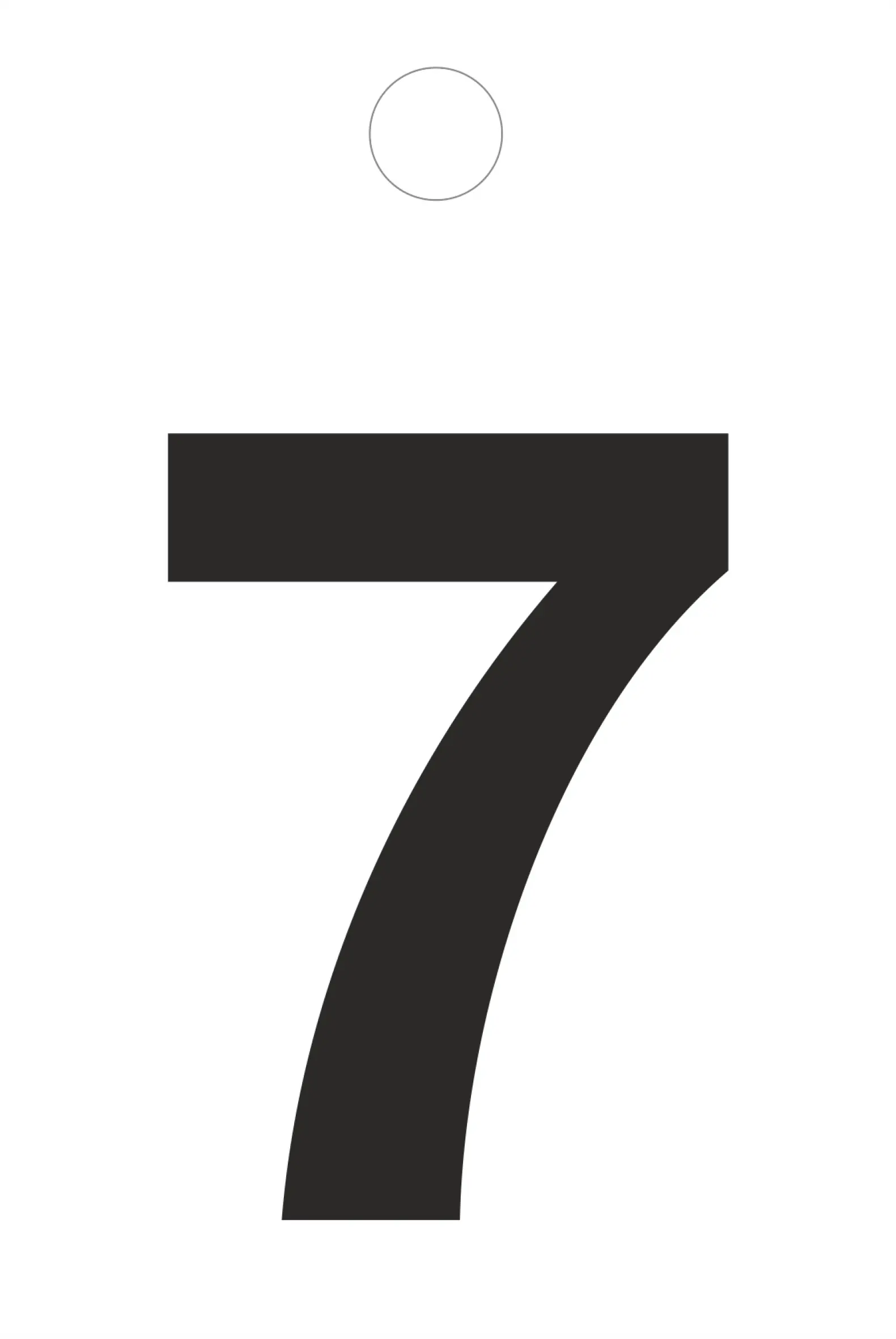 Conmetall Aufkleber Zahl 7 PVC 3,5 x 3,5 cm schwarz 