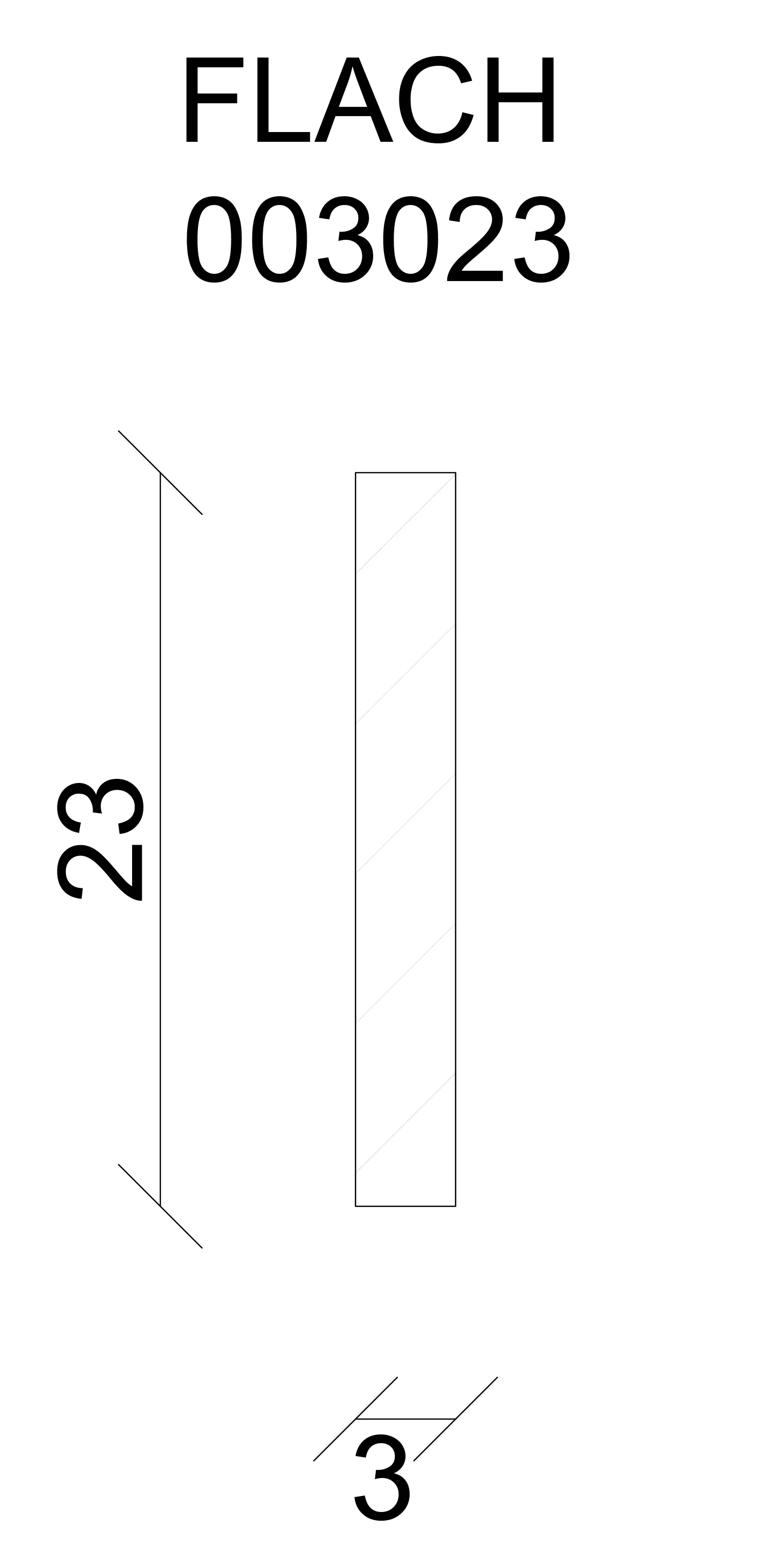 FN Neuhofer Flachleiste 95 cm 23 x 3 mm Buche