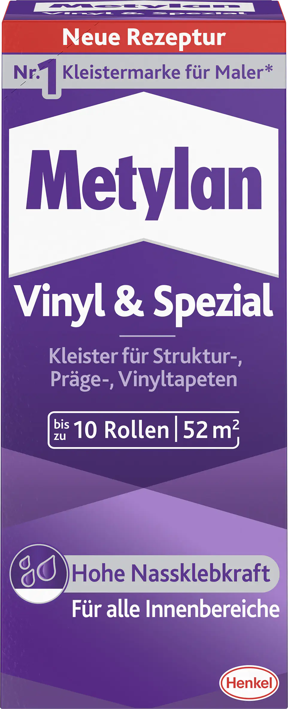 Metylan Vinyl & Spezial Tapetenkleister 360 g Paket, trocknet transparent