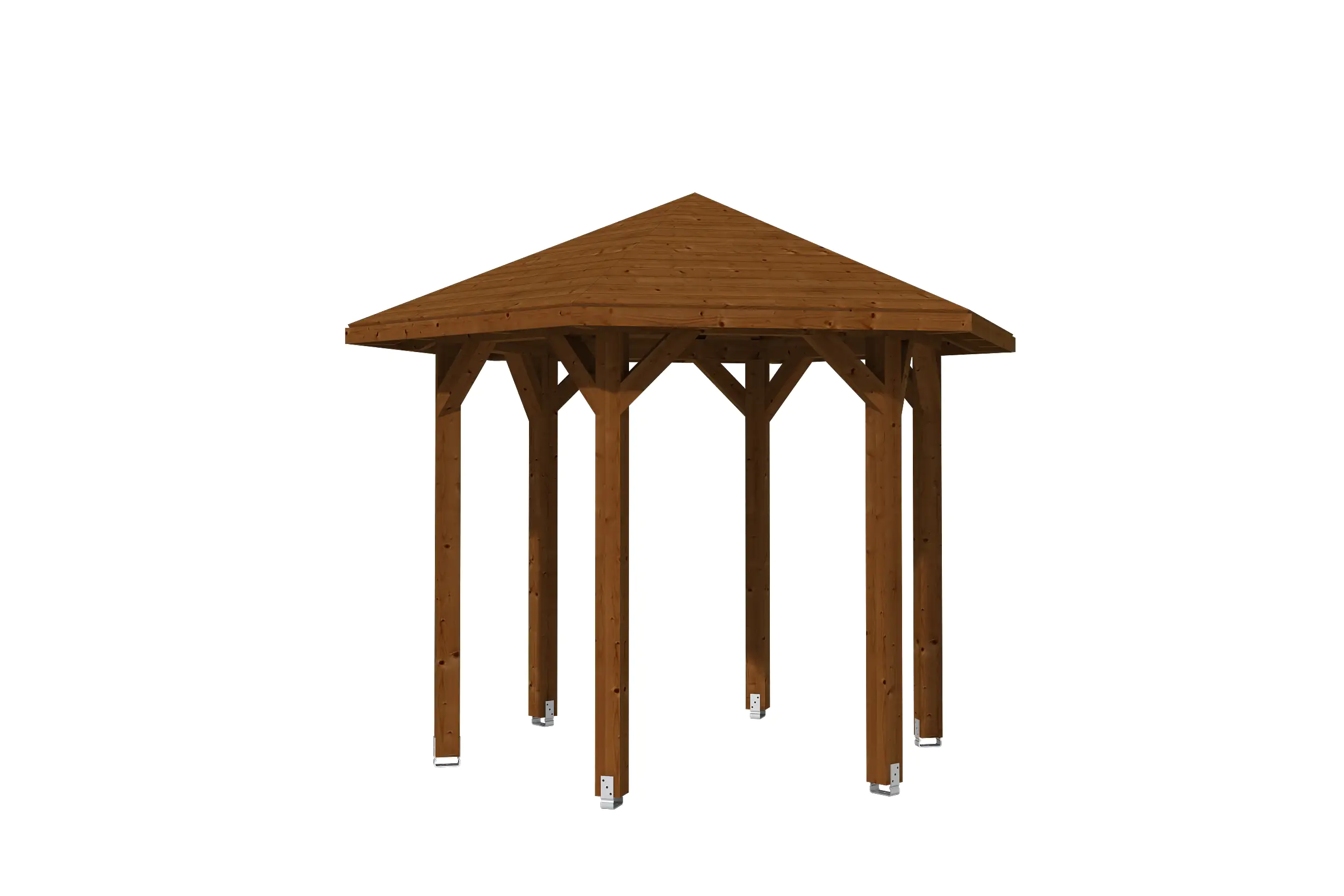 SKAN HOLZ Pavillon Nancy 1 Leimholz, lasiert in Nussbaum