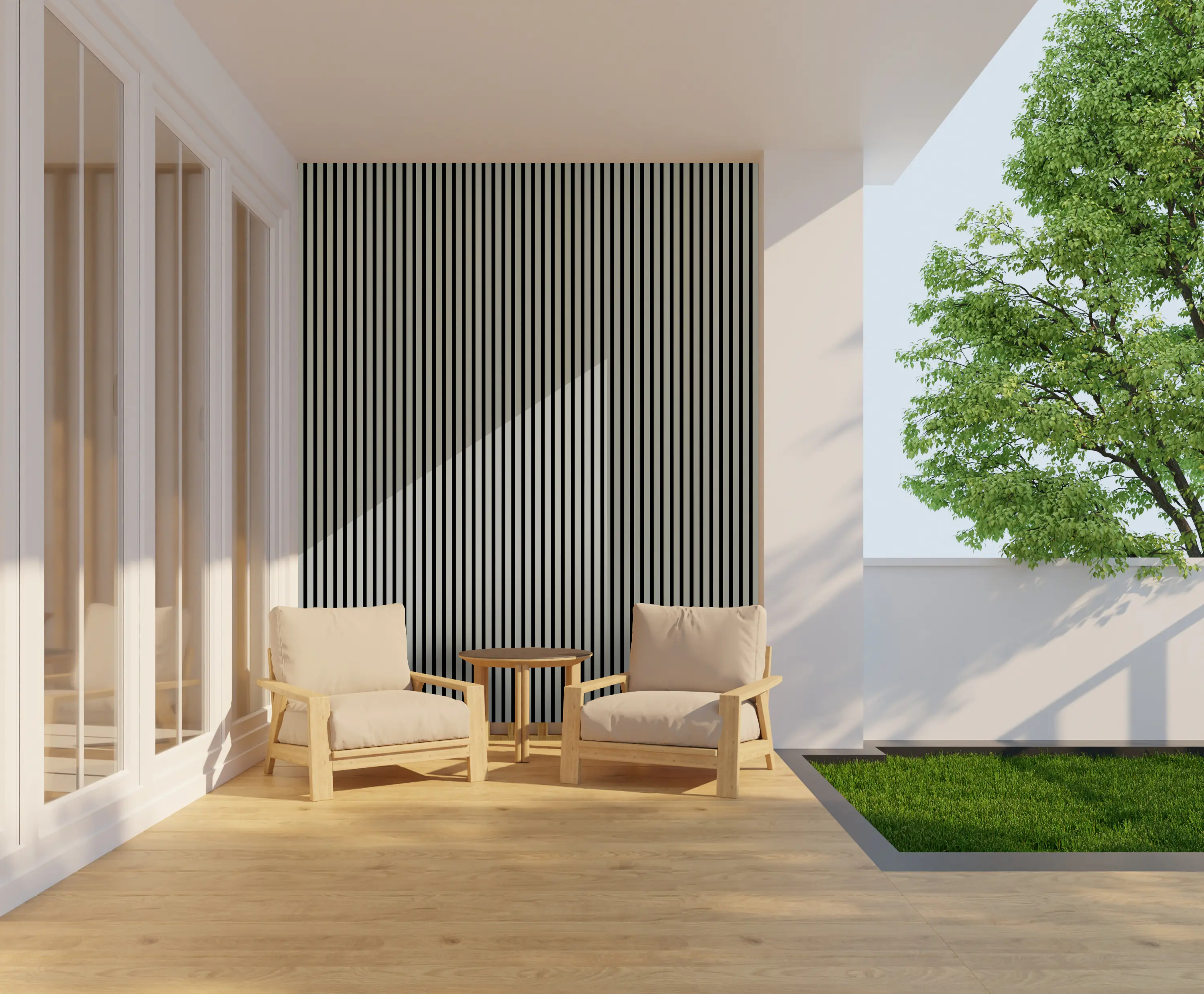 Neuhofer Akustikpaneel 240 x 56,5 x 1,7 cm silber