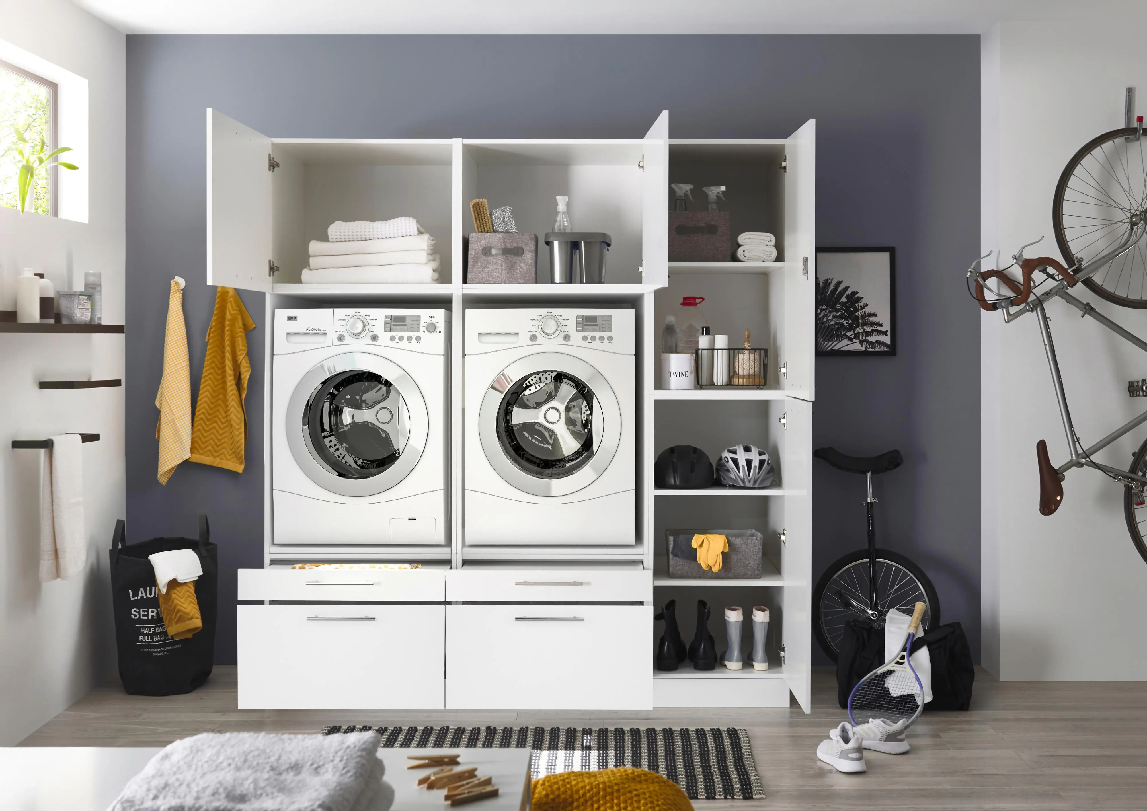 Respekta Waschmaschinenschrank Clara Waschmaschinenumbauschrank HWRSET13 Respekta Waschmaschinenschrank Clara Waschmaschinenumbauschrank HWRSET13