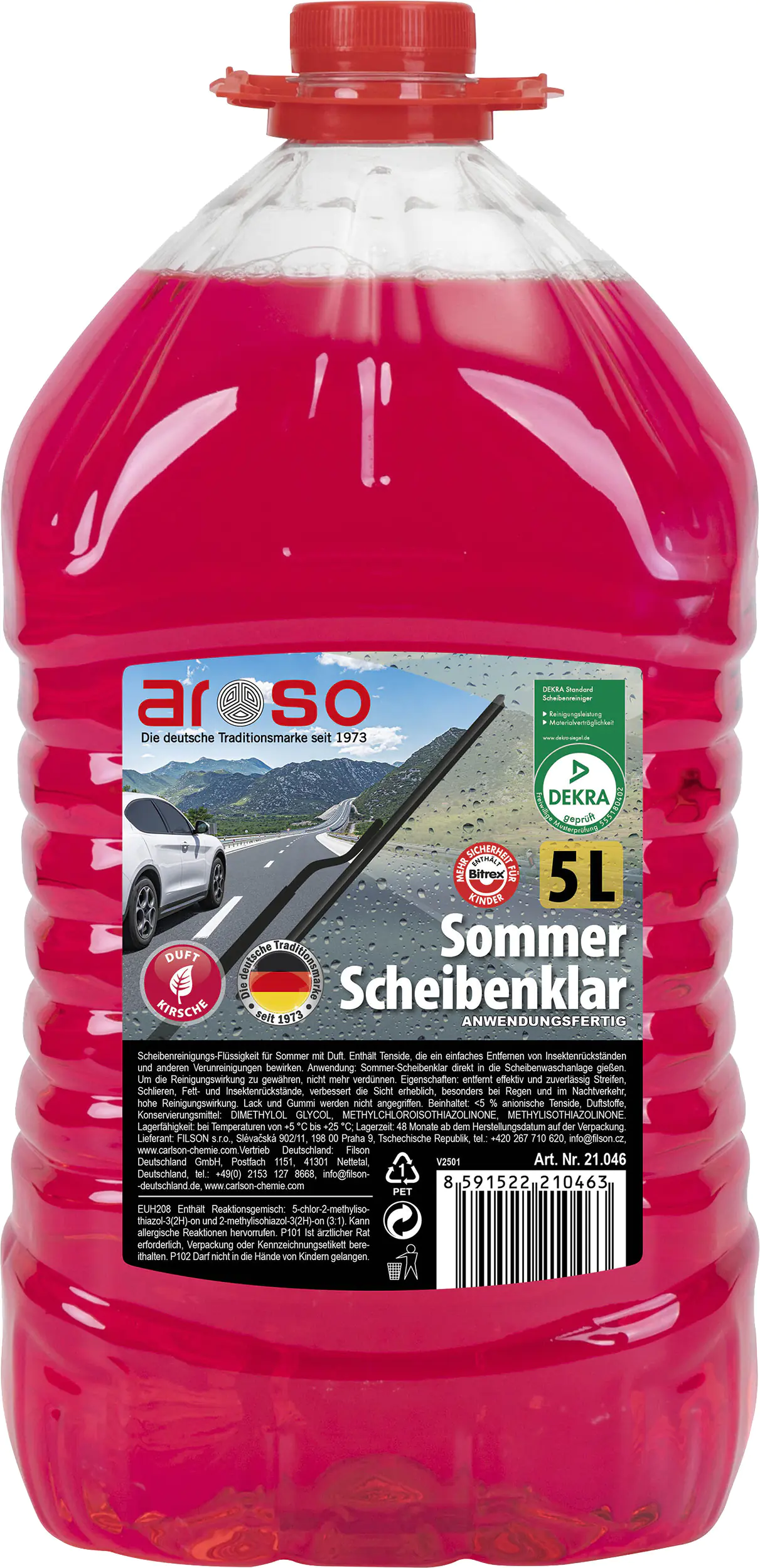 aroso Scheibenreiniger Sommer gebrauchsfertig Kirsche 5 L