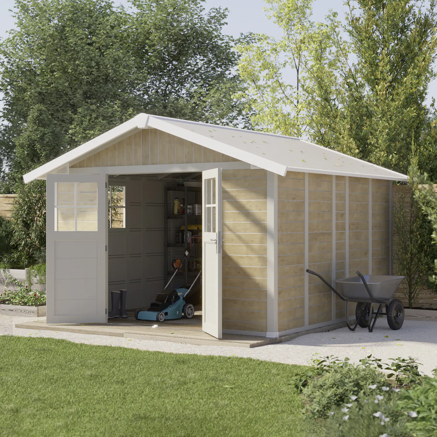 Grosfillex Gartenhaus Deco H 11 370 x 407 cm (inkl. Dachüberstand)