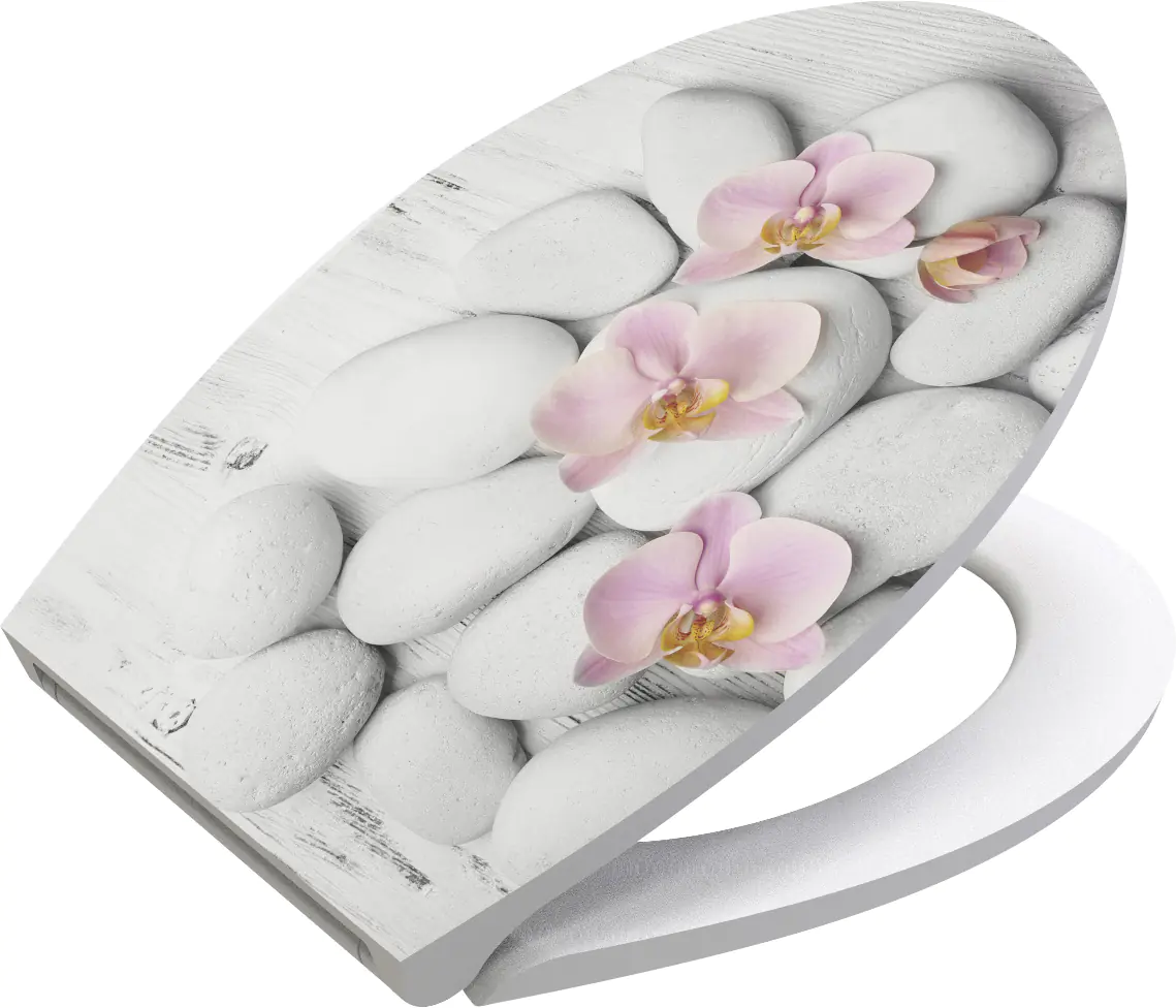 Duschwell Duroplast WC-Sitz Stein & Orchidee Duschwell Duroplast WC-Sitz Stein & Orchidee