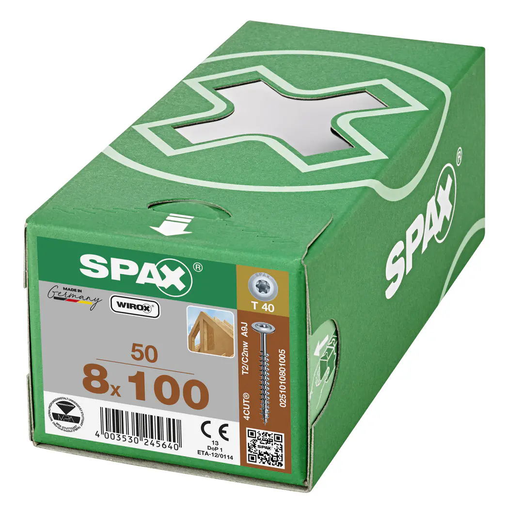 Spax Holzbauschrauben 8.0 x 100 mm TX 40 - 50 Stk.