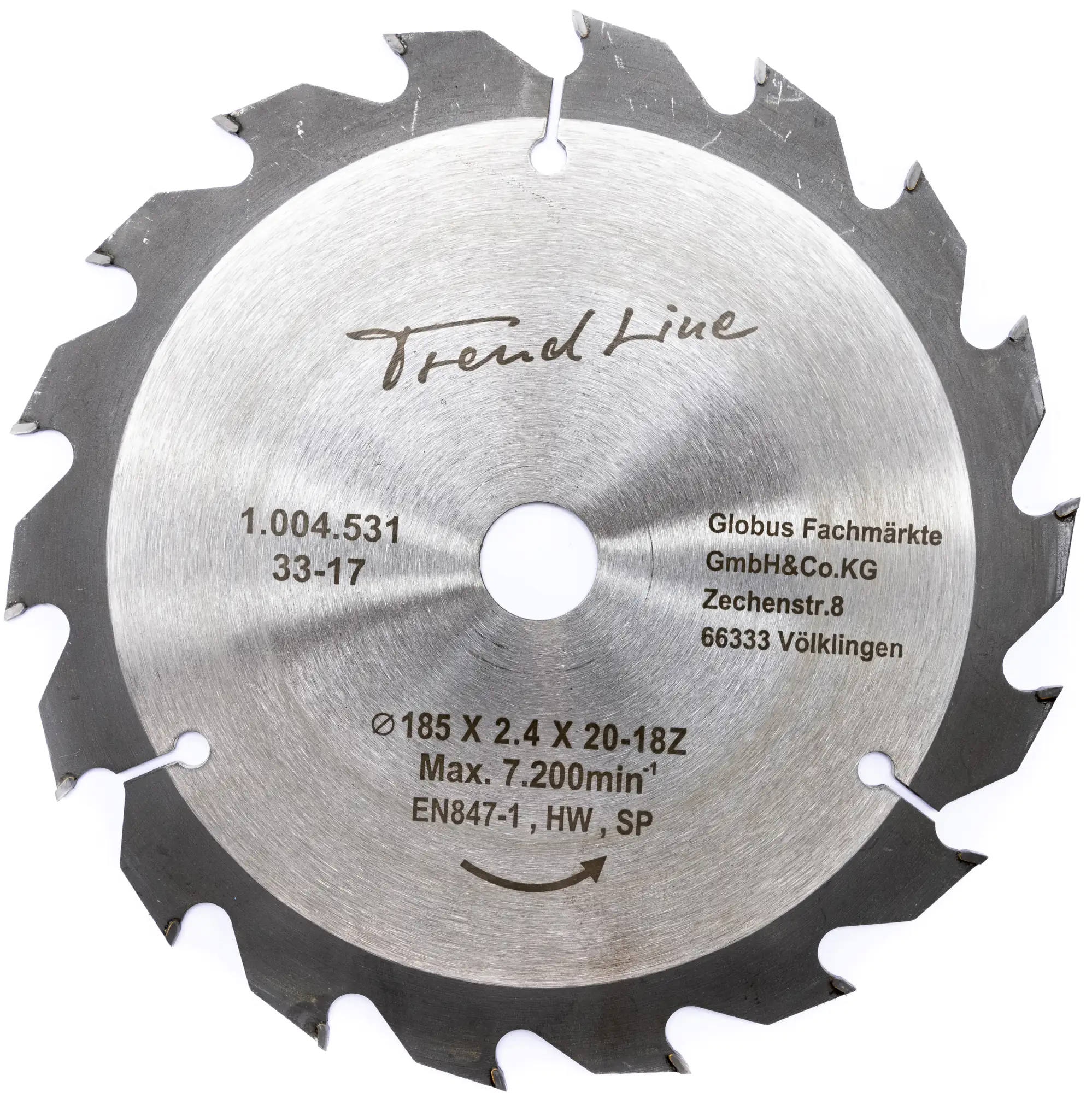 TrendLine HM-Kreissägeblatt Ø 185 mm Bohrung Ø 20 mm TrendLine HM-Kreissägeblatt Ø 185 mm Bohrung Ø 20 mm