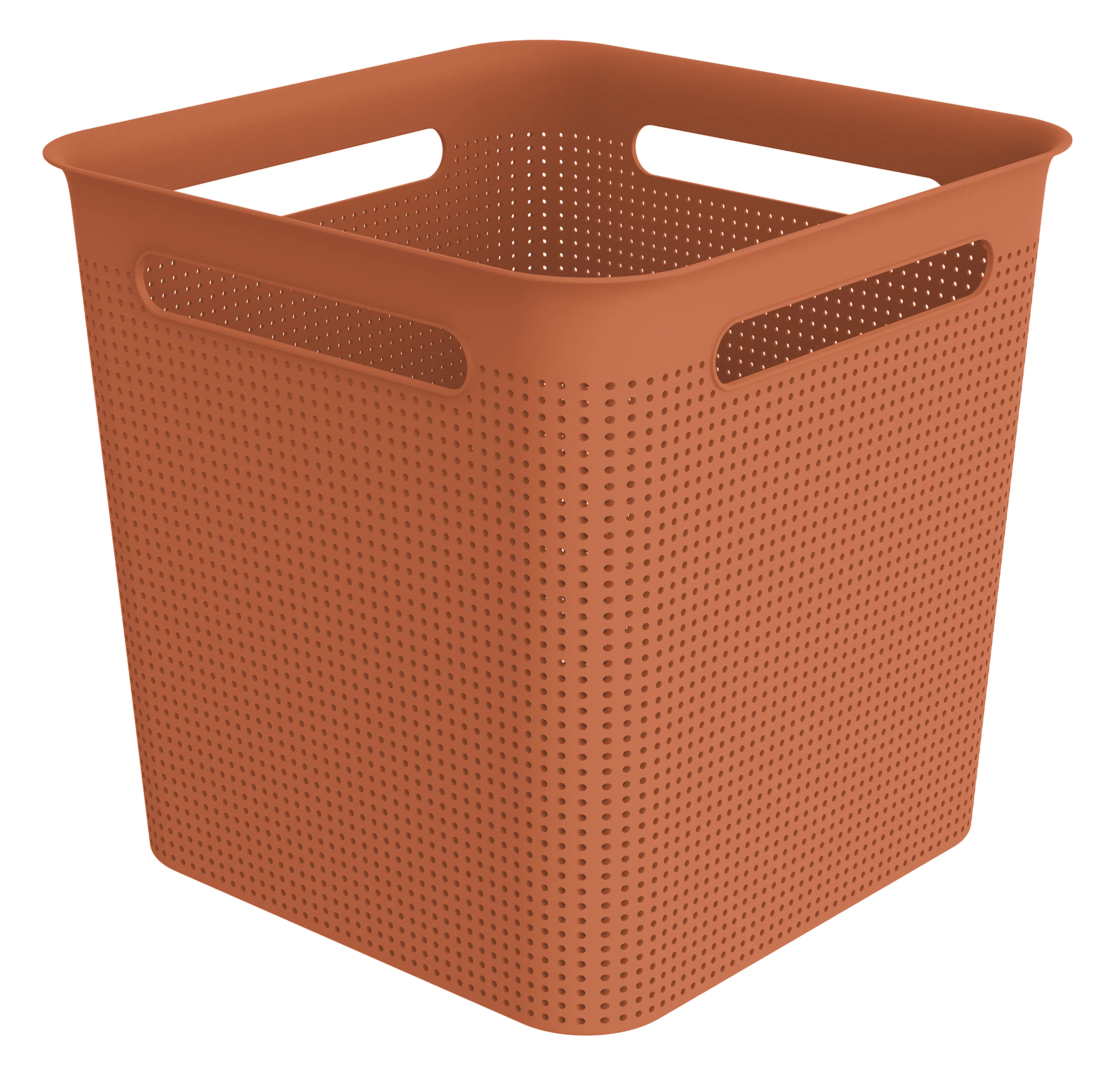 Rotho Aufbewahrungsbox Brisen 29 x 29 cm 18 L coral clay gedeckt