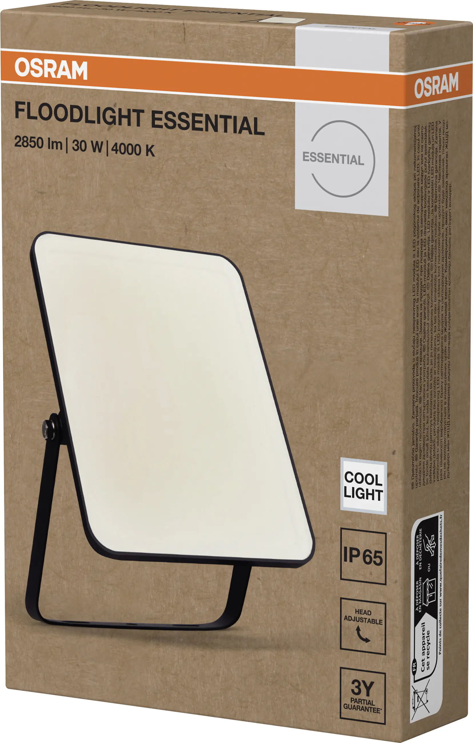 Osram LED-Außenleuchte Floodlight Essential 18,6 cm neutralweiß schwarz