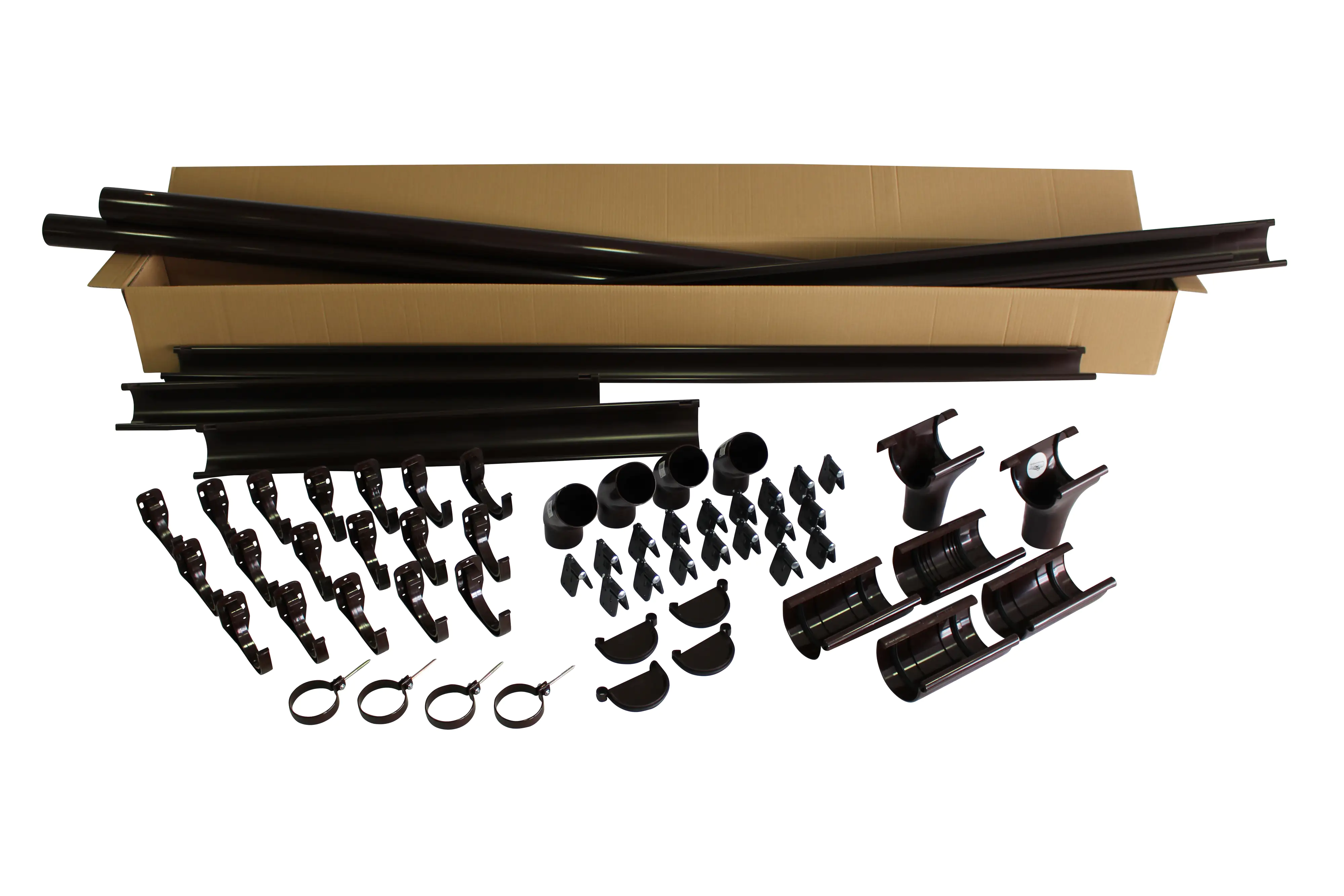 Marley Dachrinnen-Komplettset RG 100 für Garten- und Blockhäuser bis 5 m braun Marley Dachrinnen-Komplettset RG 100 für Garten- und Blockhäuser bis 5 m braun