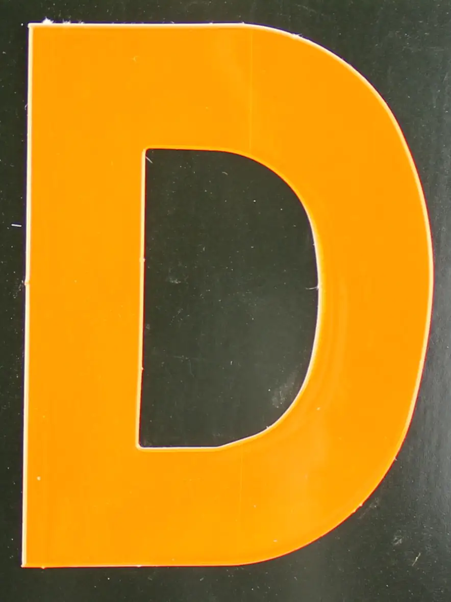 Conacord Reflektierender Klebebuchstabe D orange "D"