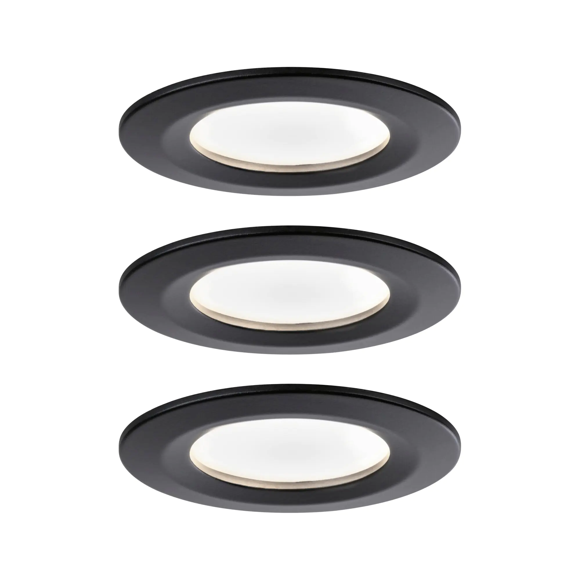 Paulmann LED Einbauleuchte Nova 3er- Set schwarz matt  Ø 7,8 cm  Paulmann LED Einbauleuchte Nova 3er- Set schwarz matt  Ø 7,8 cm