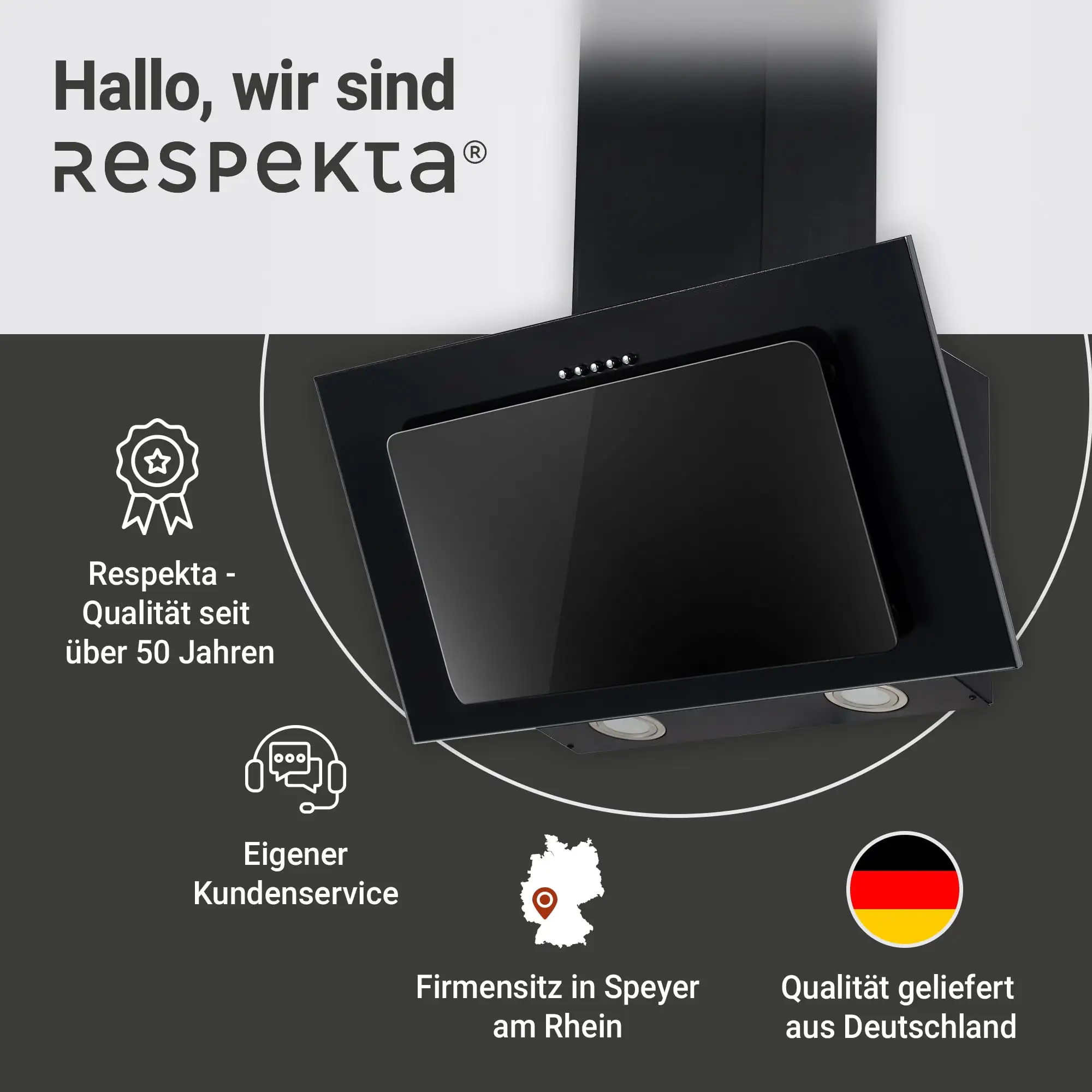 respekta kopffreie Schräghaube 60 cm schwarz CH33060SB respekta kopffreie Schräghaube 60 cm schwarz CH33060SB