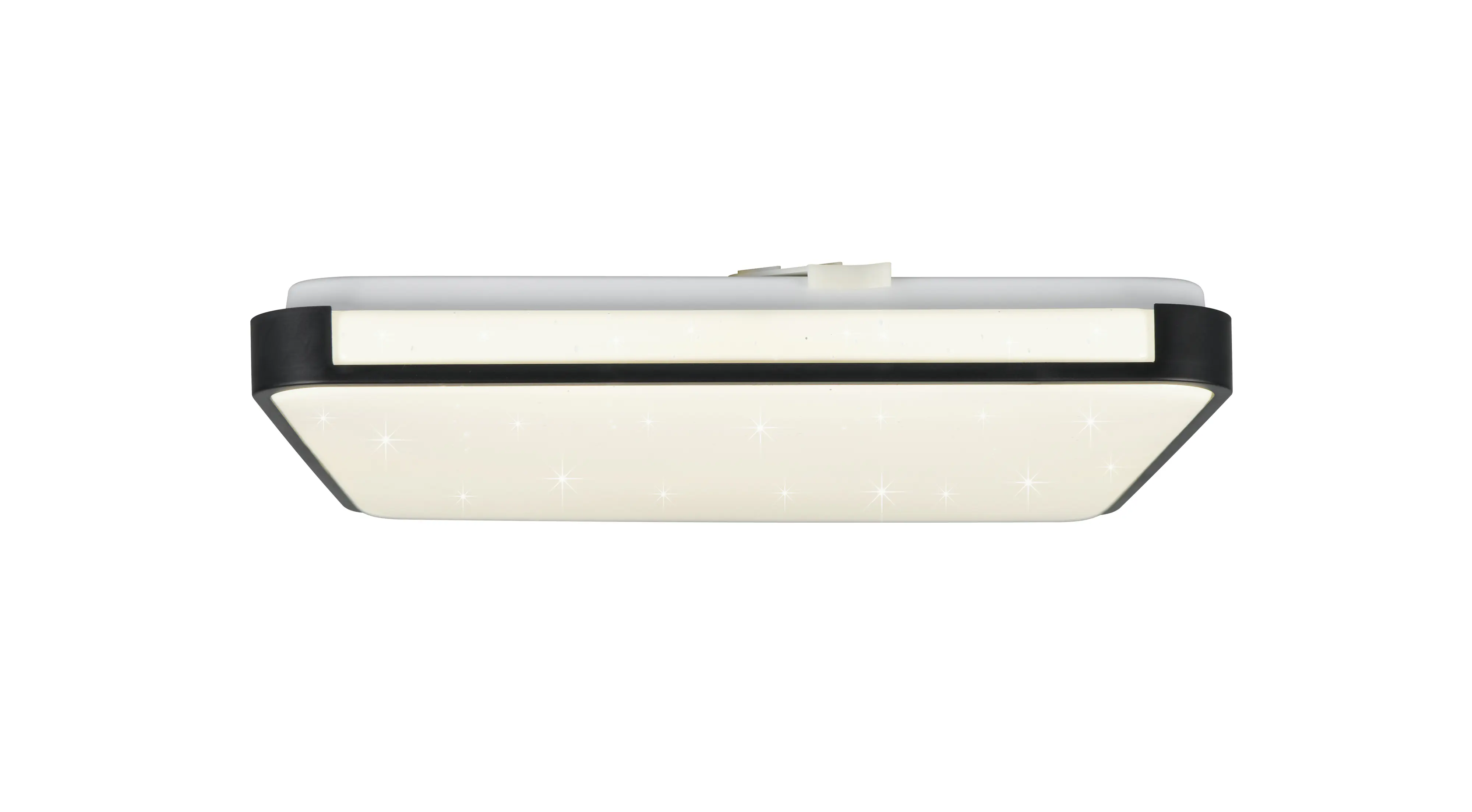 Reality LED-Deckenleuchte Relus 27x27 cm schwarz matt Starlight Effekt kaltweiß