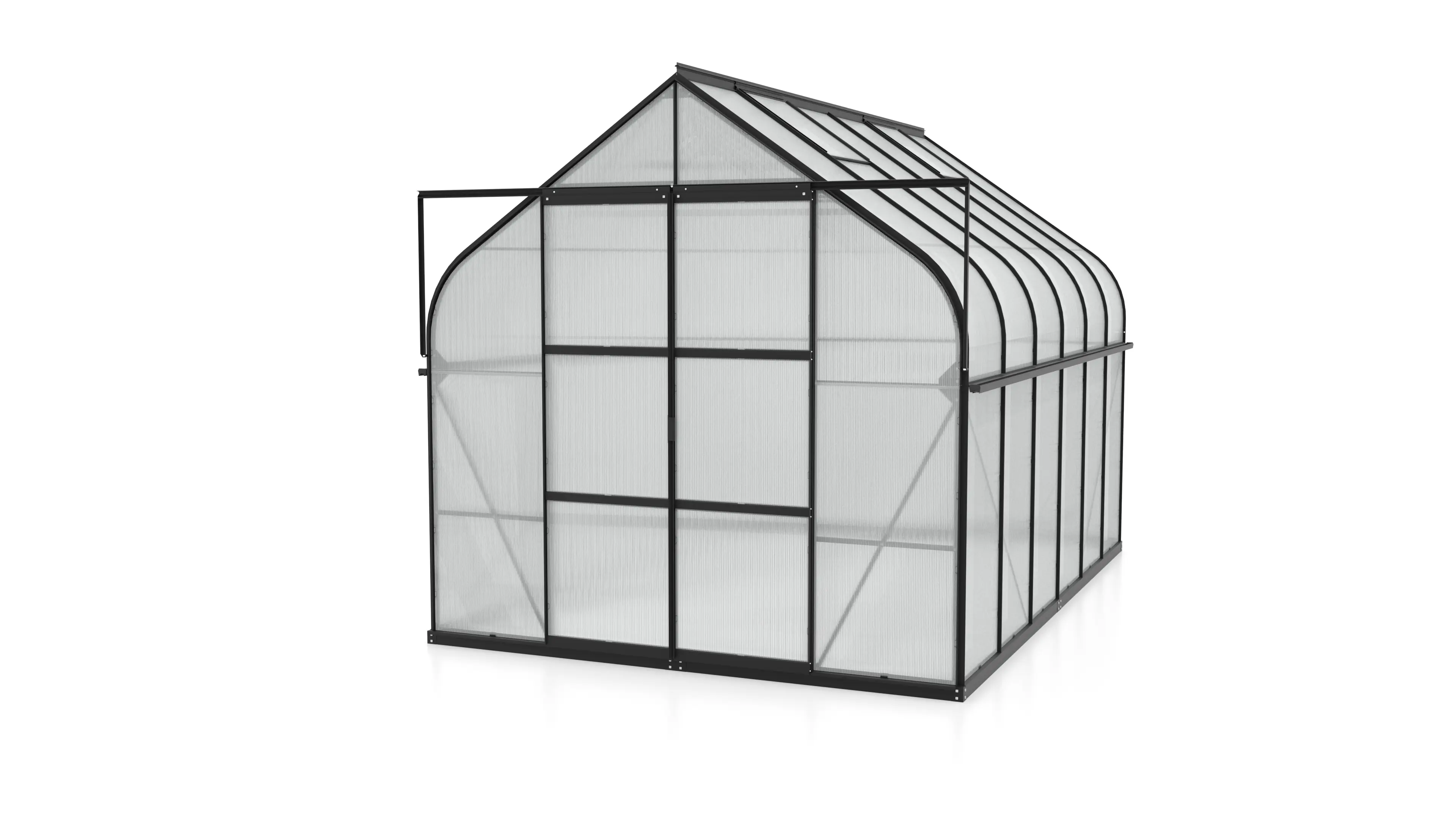 Vitavia Gewächshaus-Set Dione 9900 HKP 4 mm schwarz 254 x 378 cm 