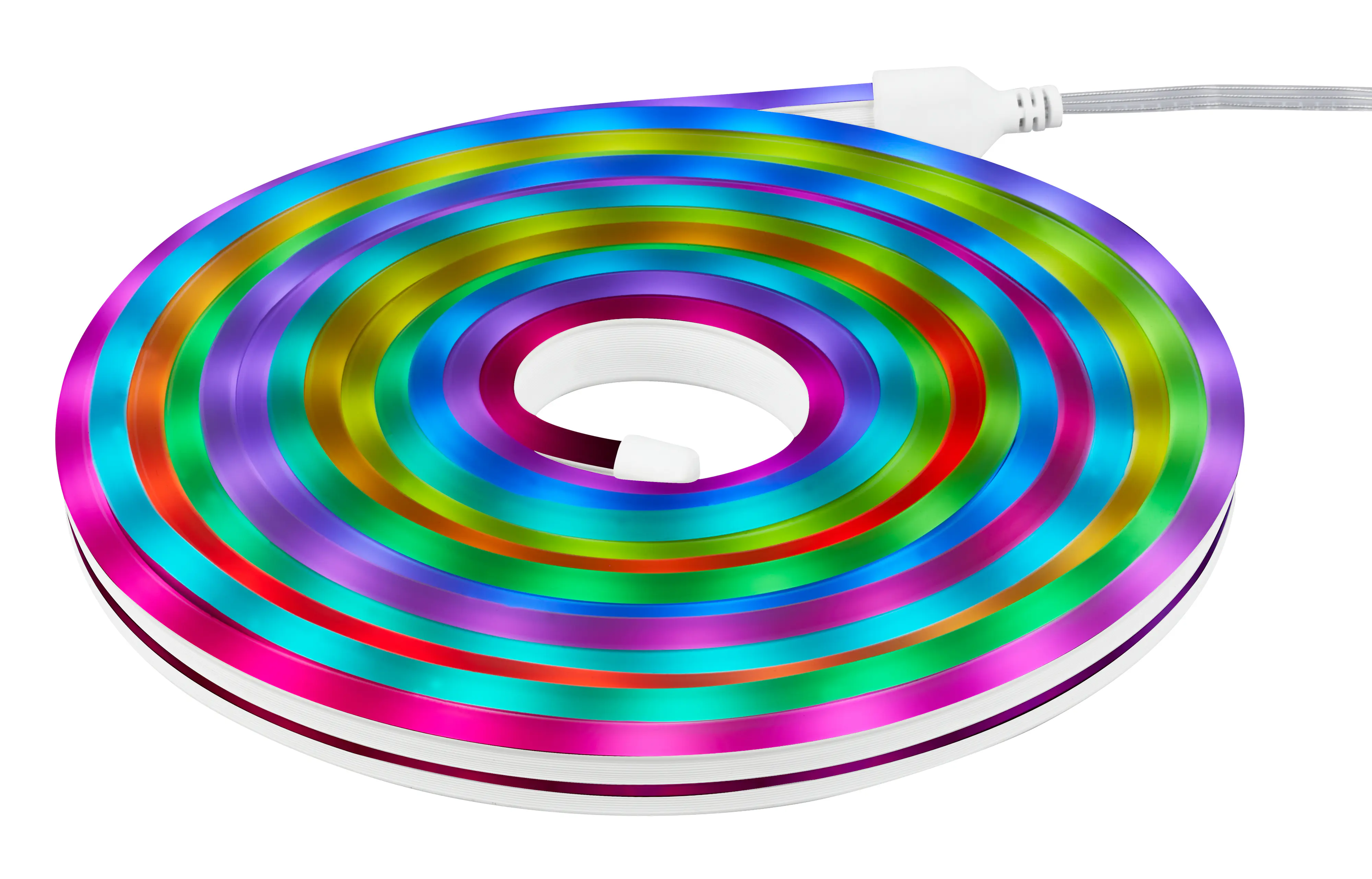 Briloner LED-Streifen Neon RGB mit Musiksensor 5 m dimmbar weiß