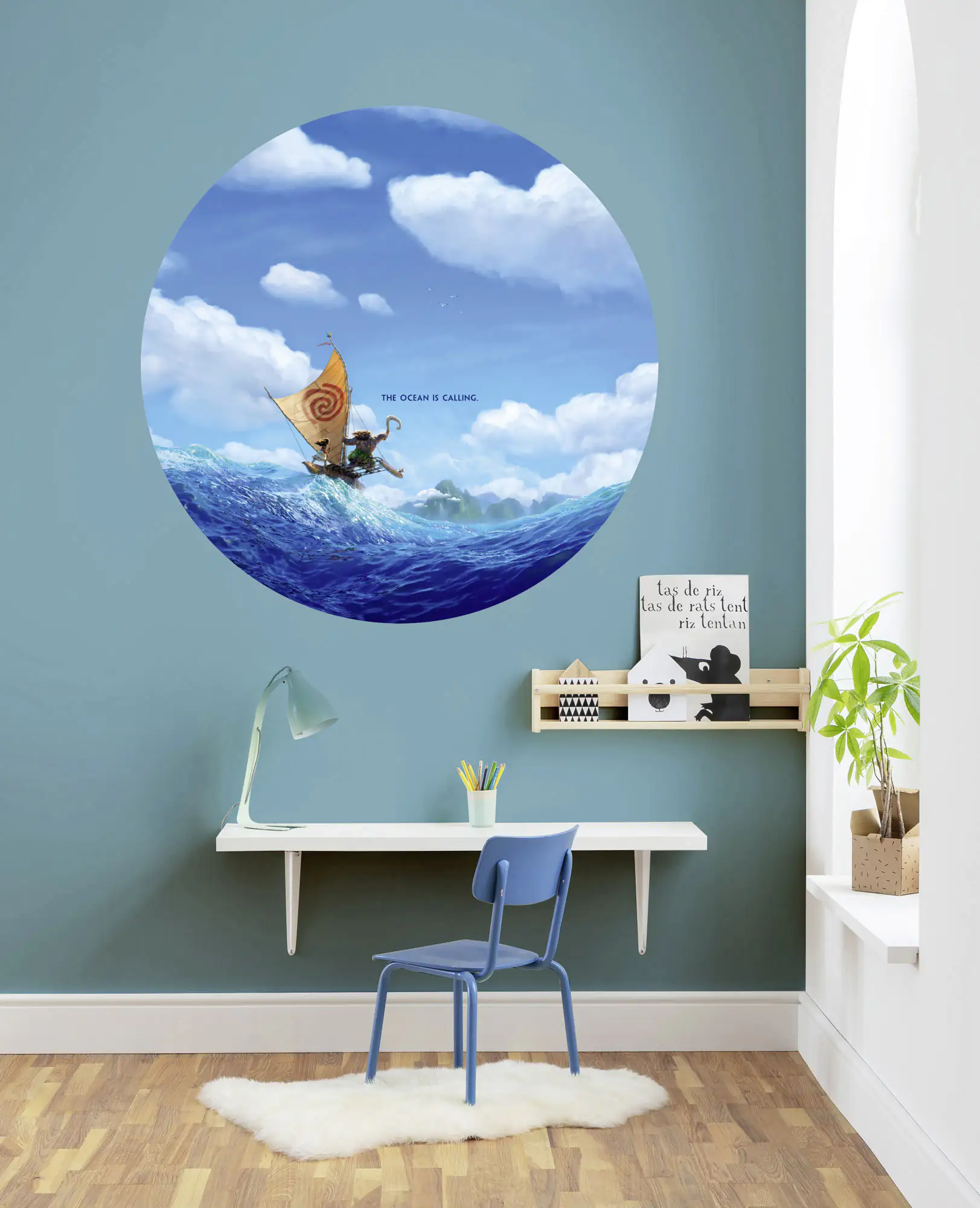 Komar Vlies Fototapete Dot Moana Ocean calling Ø 128 cm, selbstklebend Komar Vlies Fototapete Dot Moana Ocean calling Ø 128 cm, selbstklebend