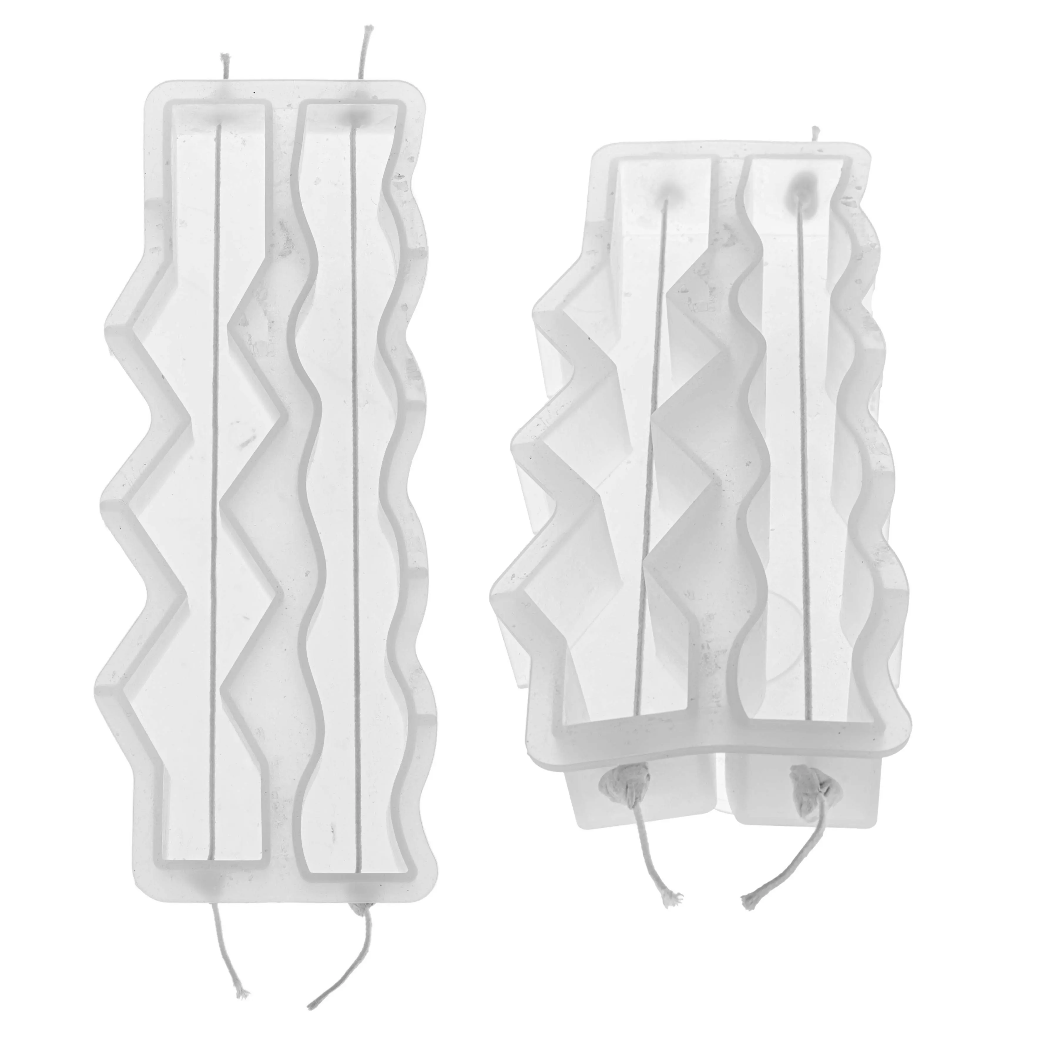 Glorex Kerzengießform aus Silikon Welle Zickzack 23 x 2,8 cm