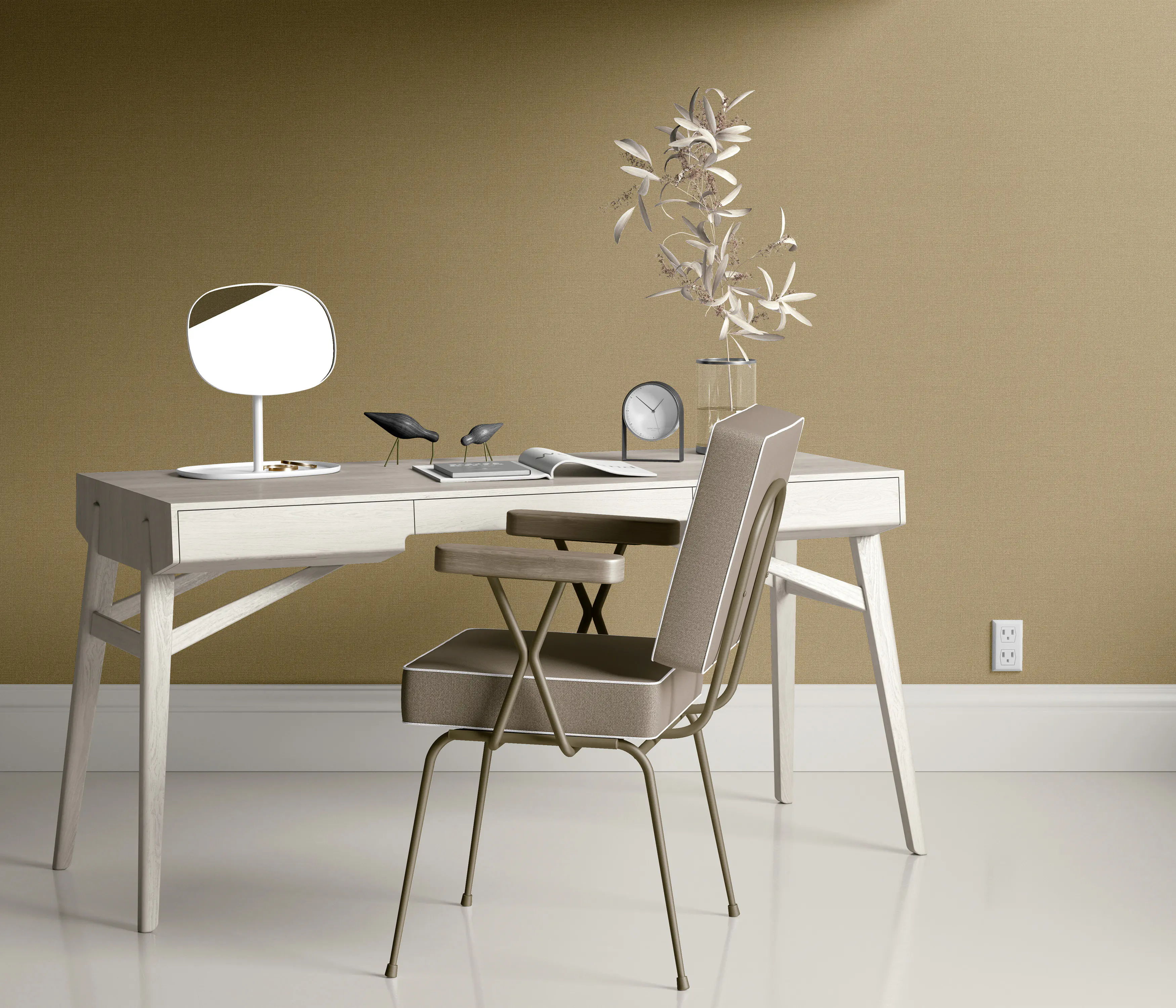 Erismann Vliestapete Uni gold 10,05 x 0,53 m