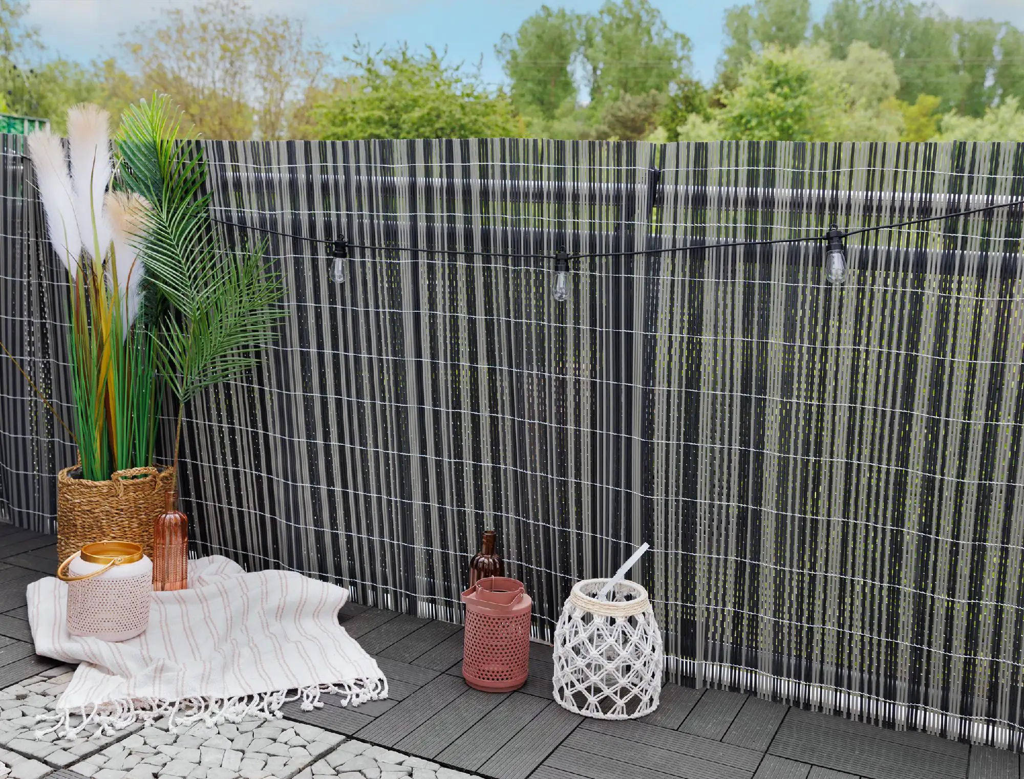 TrendLine Sichtschutzmatte Classic 3 x 1,0 m grau