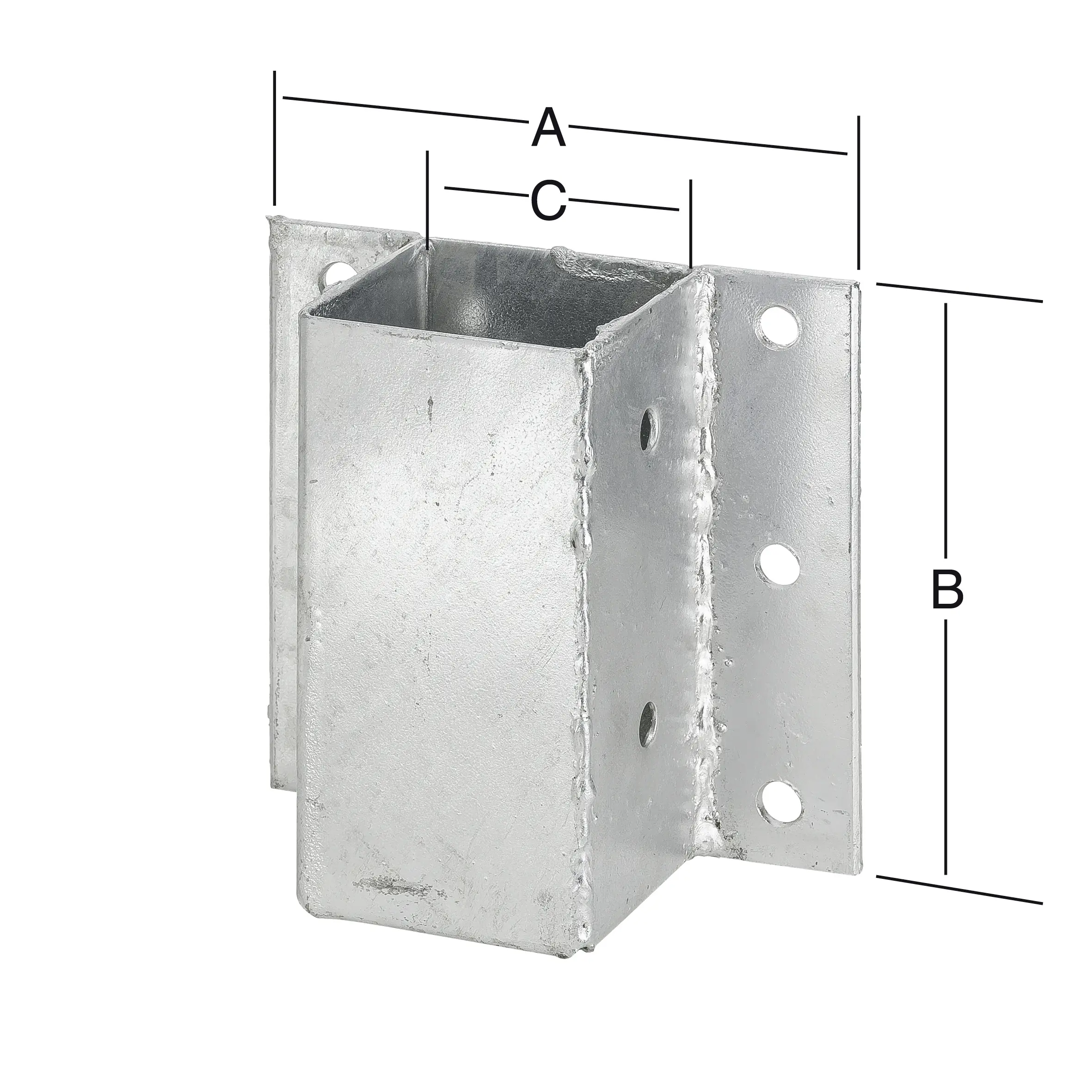 Vormann Anschraub Pfostenträger feuerverzinkt 175 x 148 x 91 mm