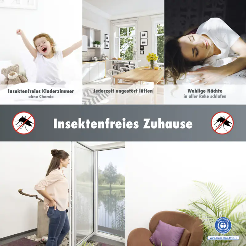 Primaster Fliegengitter für bodentiefe Fenster 130 x 220 cm weiß kürzbar
