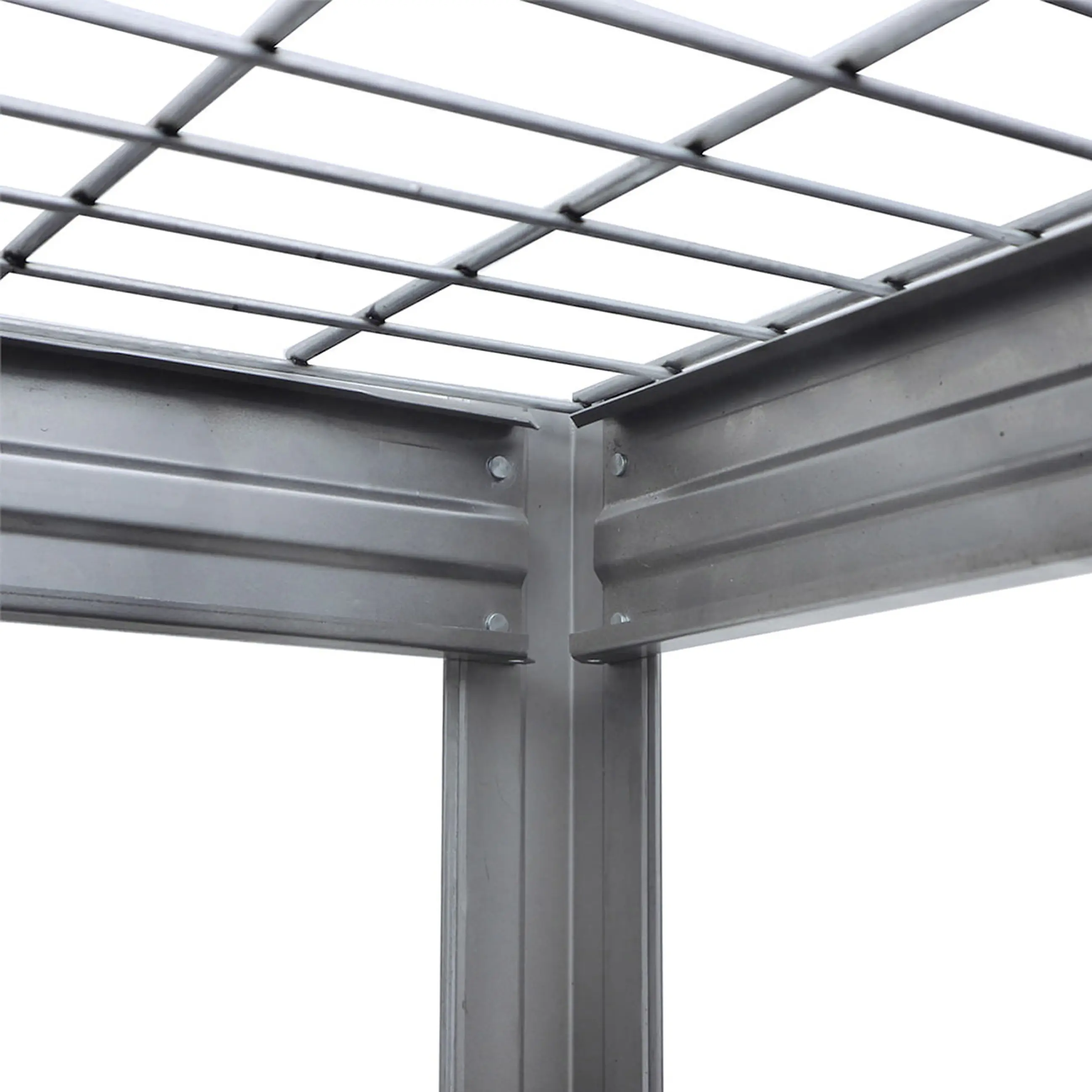 Ar Shelving Schwerlastregal Bullrack Rivet Wire verzinkt 200 x 180 4 Stahlgitterböden 2400 kg